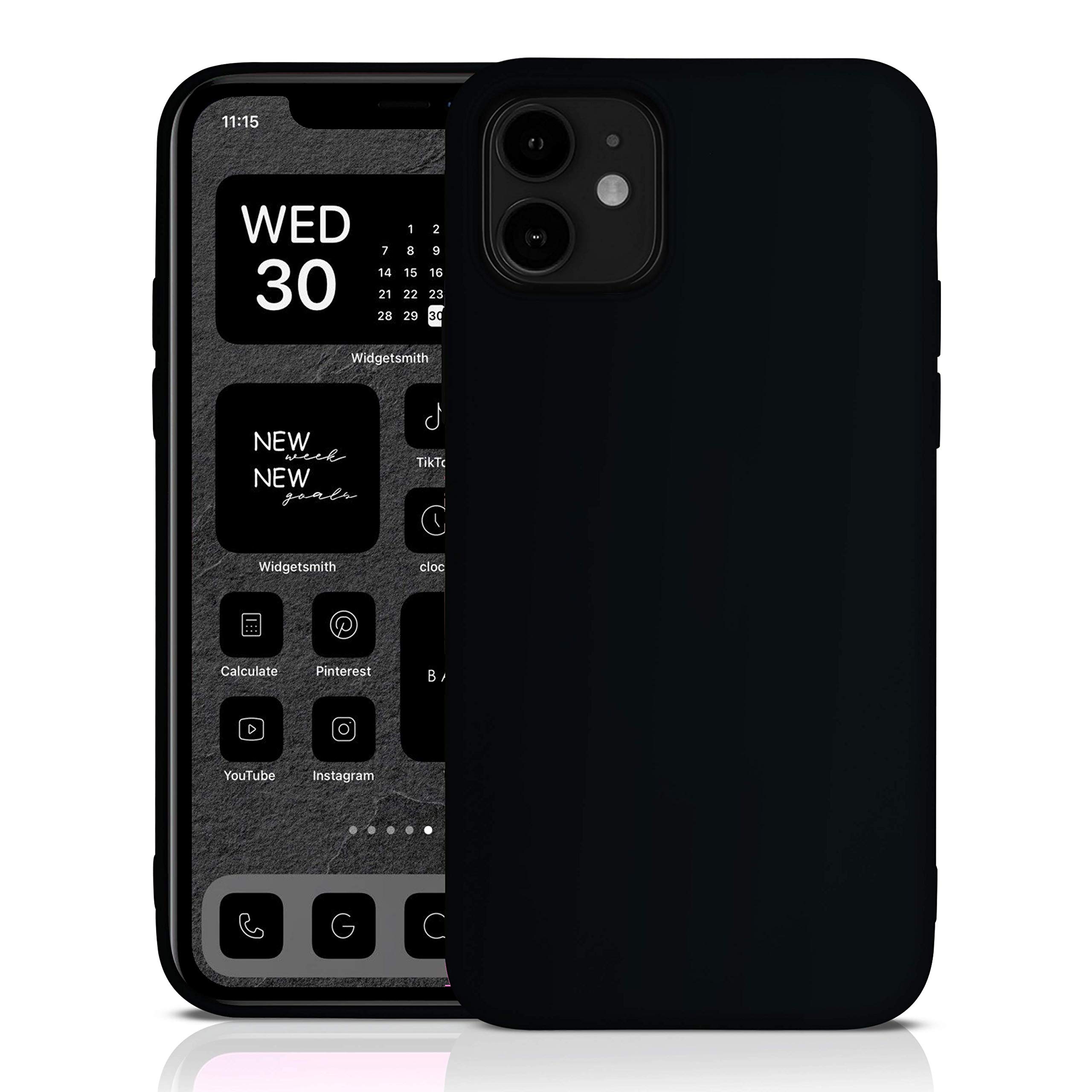 Ultra-Thin Lightweight Silicone Phone Case for iPhone 11 - Shockproof & Anti-Slip Protection (Jet Black) - Perfect for Everyday Use, Travel & Outdoor Activities