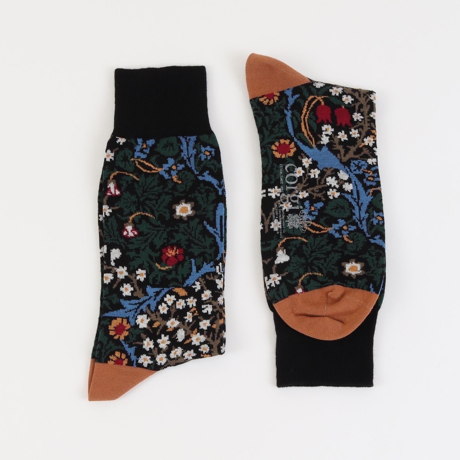 Men's William Morris Blackthorn Cotton Socks - Comfortable & Breathable for Everyday Wear, Hiking & Casual Outfits