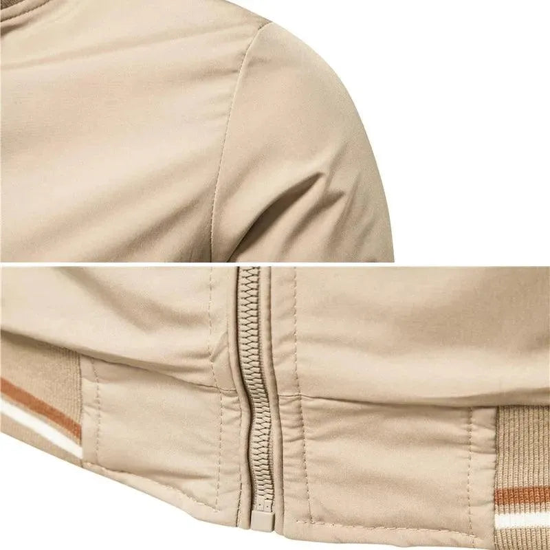 Men's Casual Bomber Harrington Jacket - Lightweight & Stylish Outerwear for Everyday Wear, Travel & Outdoor Activities