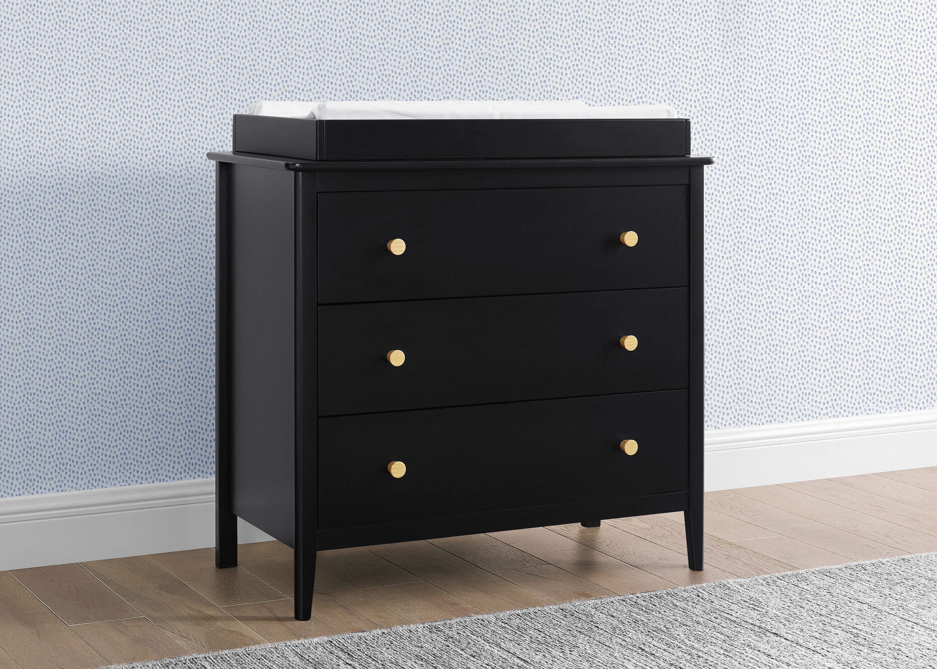 Casey 3 Drawer Dresser with Interlocking Drawers - Sturdy Bedroom Storage Furniture for Clothes & Accessories - Perfect for Kids Room, Nursery or Dorm Organization