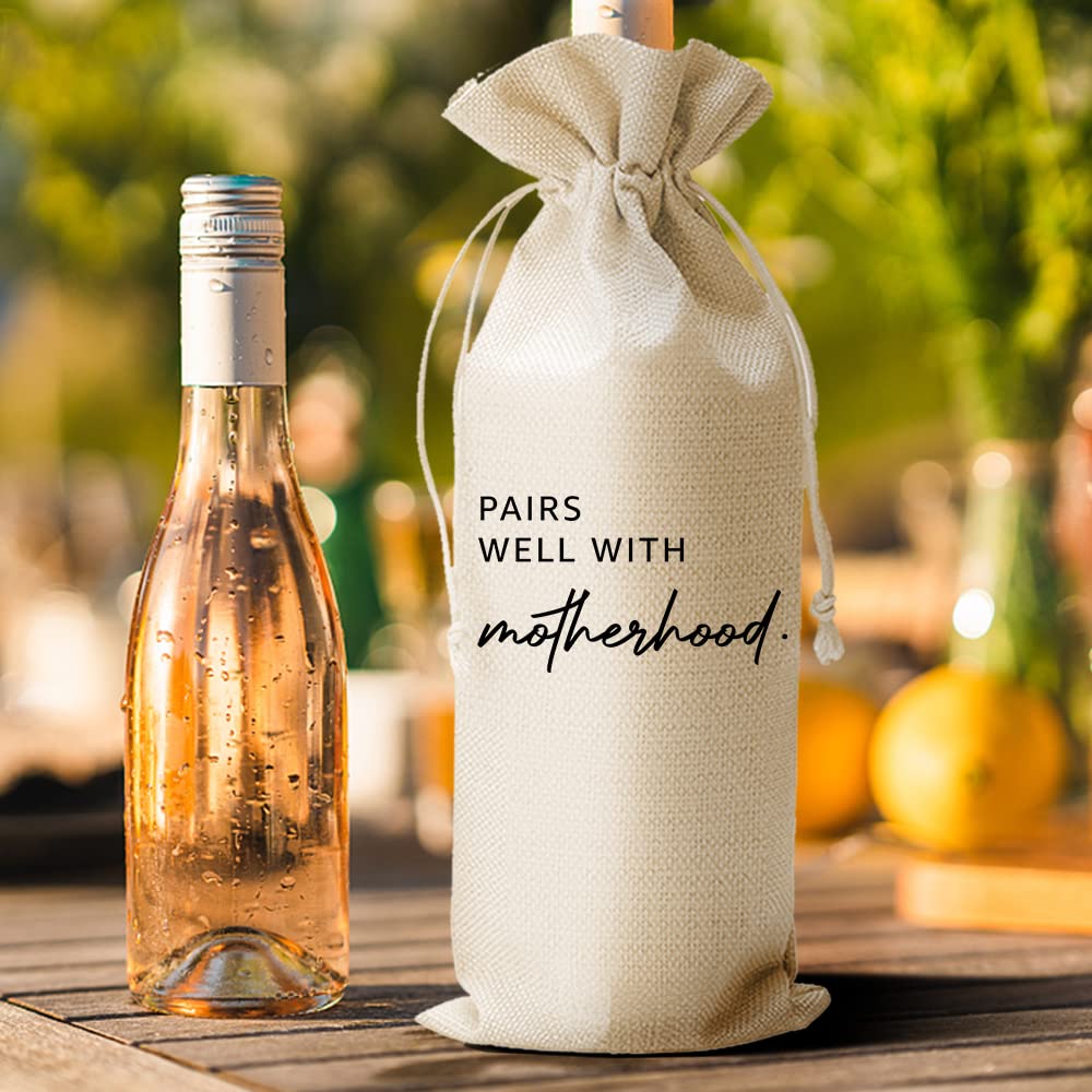 Funny New Mom Wine Gift Bag - Perfect Baby Shower Present for Mother Mama - Mother's Day & Mommy Gifts Box - Personalized Pregnancy Gift Ideas - Great for Celebrations & Special Occasions