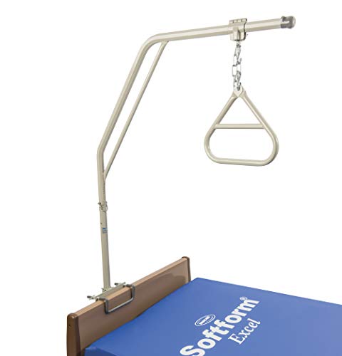 Invacare 7740A Trapeze Bar with Two-Piece Design - 168 lbs Weight Capacity - Grey - Bed Mobility Aid for Home & Hospital Use