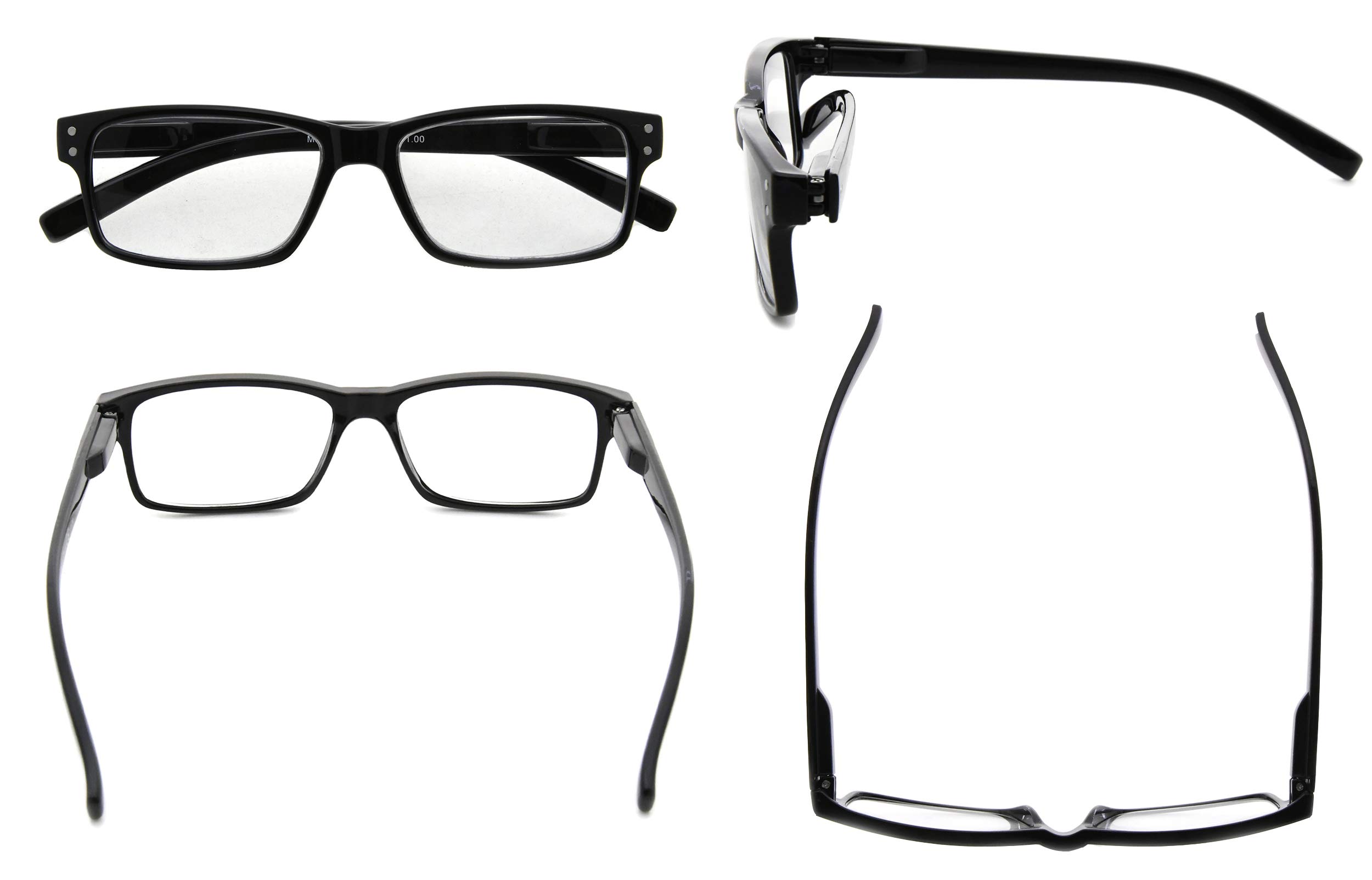 CessBlu Multipack Reading Glasses for Men & Women - Lightweight Readers with Spring Hinges (2-Pack, 3-Pack, 5-Pack) - Perfect for Reading, Computer Work, and Crafts