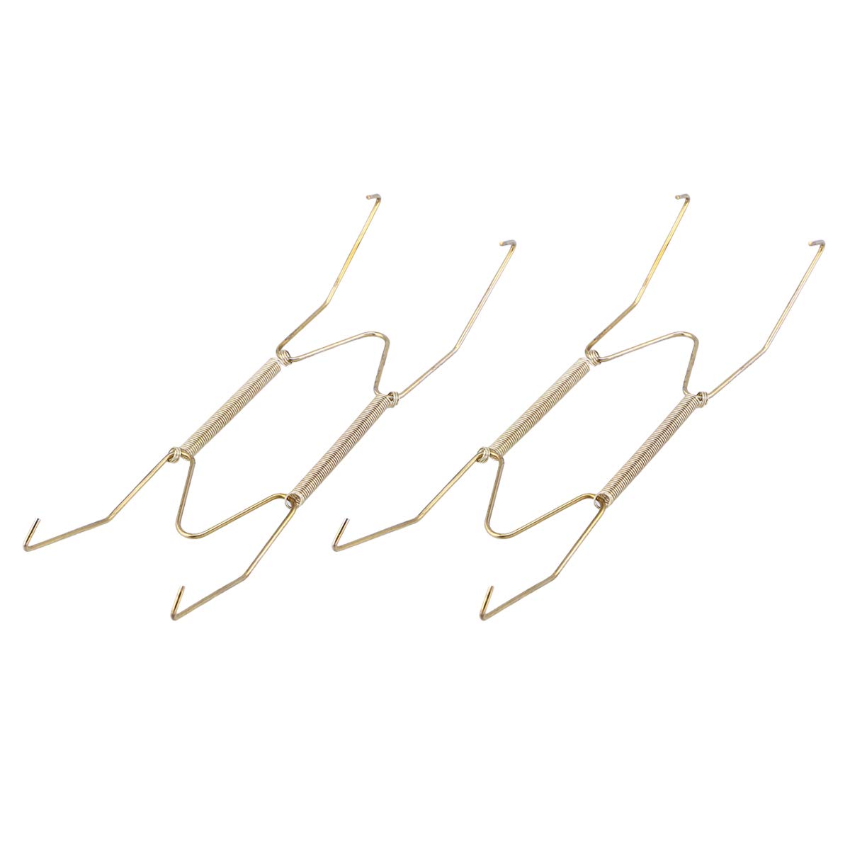 Amosfun 6-Pack 8 Inch Spring Style Invisible Plate Hangers - Golden Wall Mounted Tray Holders for Living Room Decor | Perfect for Hanging Plates, Dishes & Wall Art Display