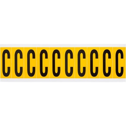 Brady 1534-C 15352 15 Series Indoor/Outdoor Number & Letter Cards - Pack of 50 - Durable Plastic for Address Marking, Warehouse Organization & Facility Signage