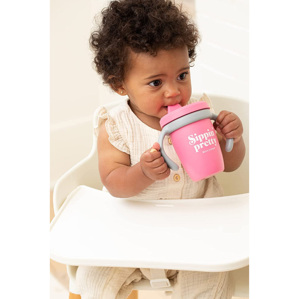 Bella Tunno Happy Baby Sippy Cup - Leak Proof, BPA Free, Easy Grip for Toddlers - Perfect for Travel, Daycare & Mealtime
