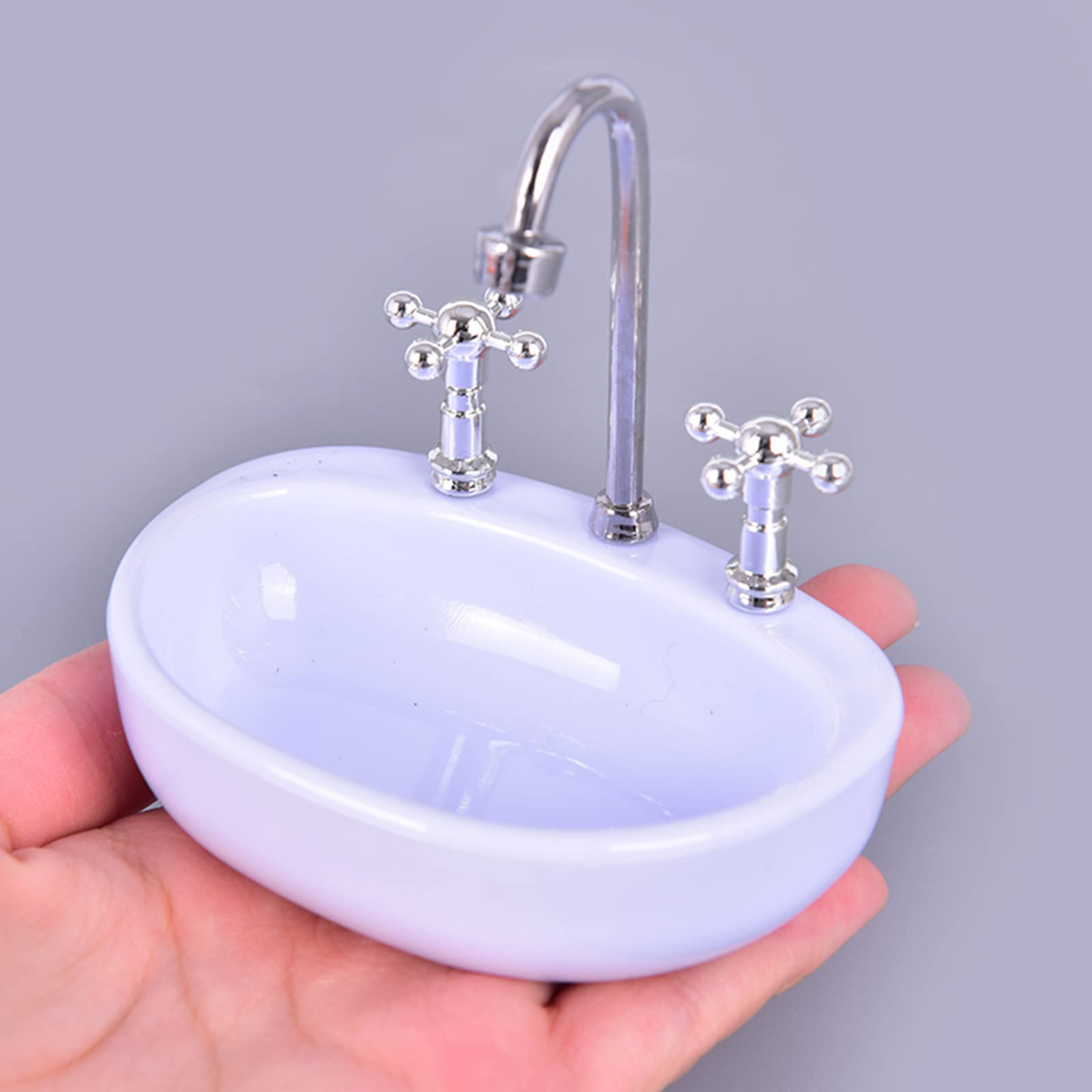 Magnetic Paper Clip Dispenser - Sink Faucet Design Organizer for Paperclips, Push Pins & Hair Clips | Cute Dollhouse Decor & Office Stationery Accessory | Perfect for Kitchen, Desk & Craft Room Organization