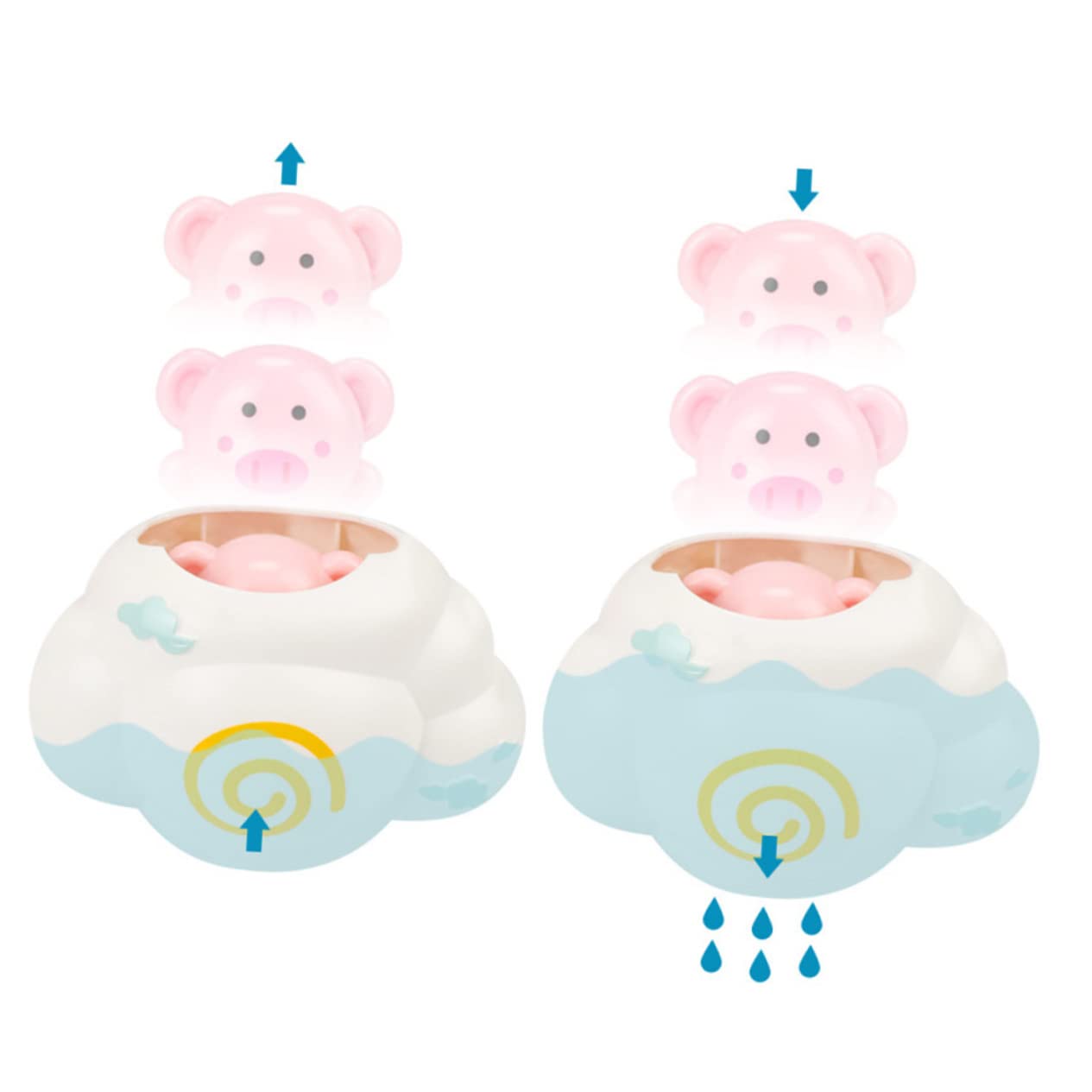 VICASKY 6-Piece Bathtub Toys Set with Shower Sprinkler & Adjustable Shower Head - Fun Bath Time for Kids, Baby Bath Accessories for Toddlers - Perfect for Home, Nursery, Daycare & Pool Play