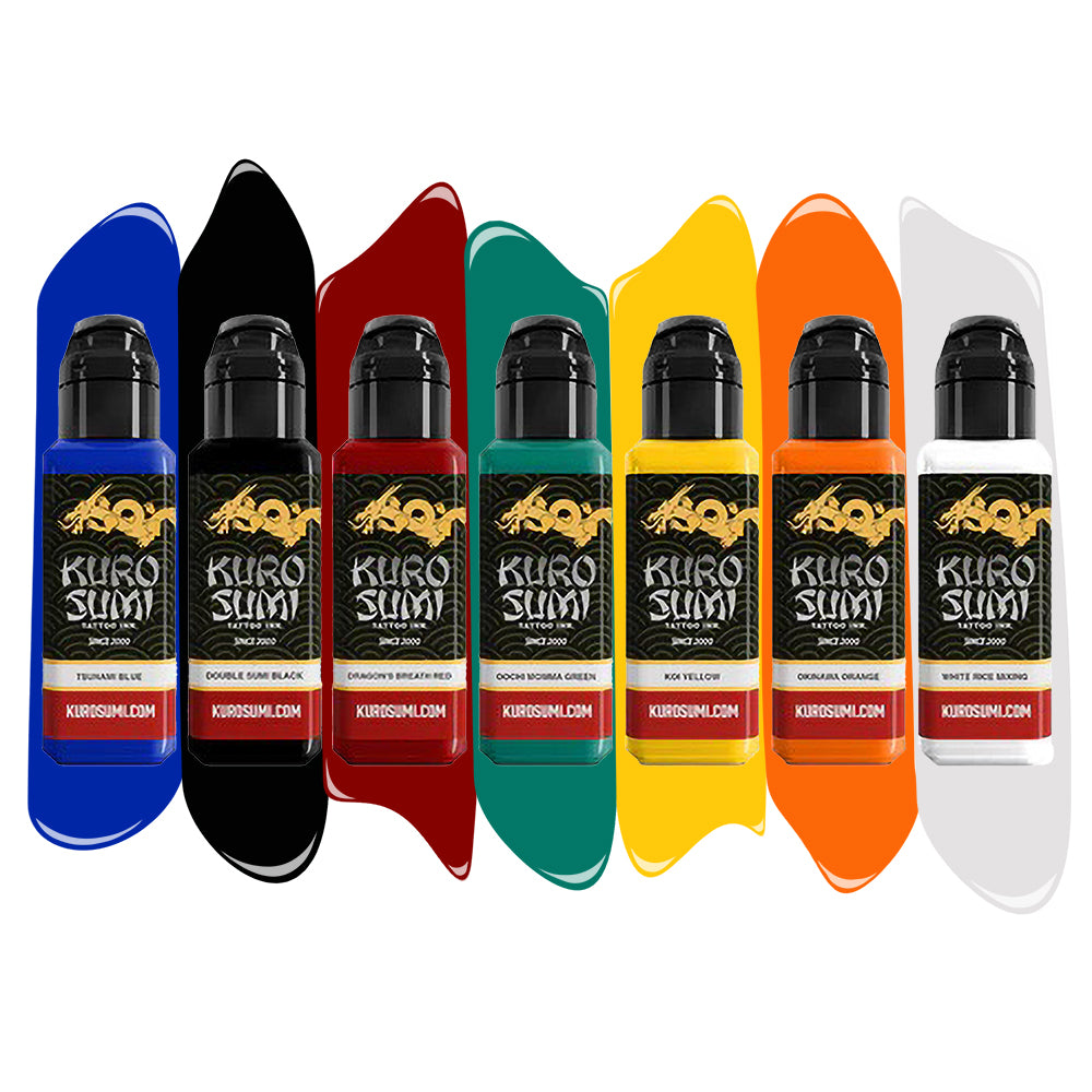Kuro Sumi Master Set - Professional Tattoo Ink Kit for Artists - Perfect for Tattooing, Body Art & Permanent Makeup