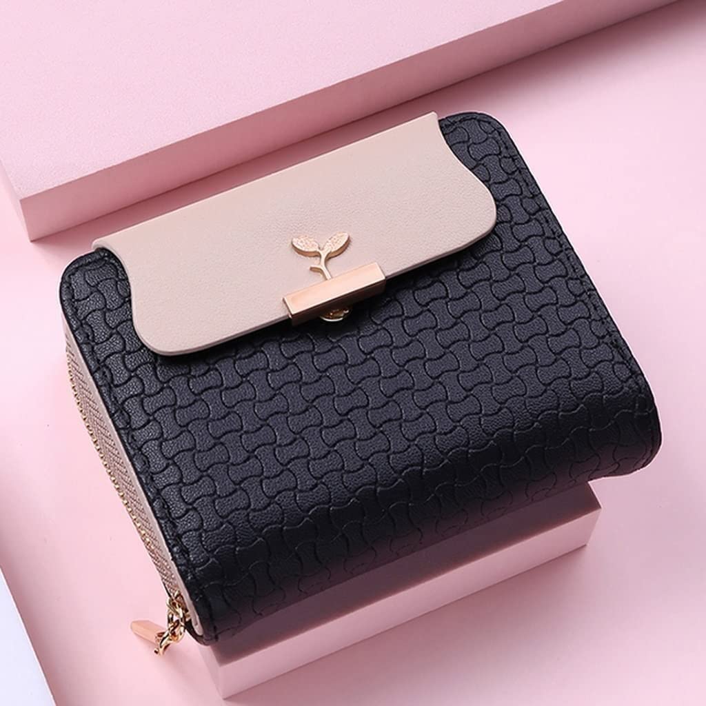 Women's Leather Zipper Wallet - Large Capacity Clutch Bag with Coin Purse & Card Holder (11.5x9cm) - Perfect for Travel, Shopping & Everyday Use