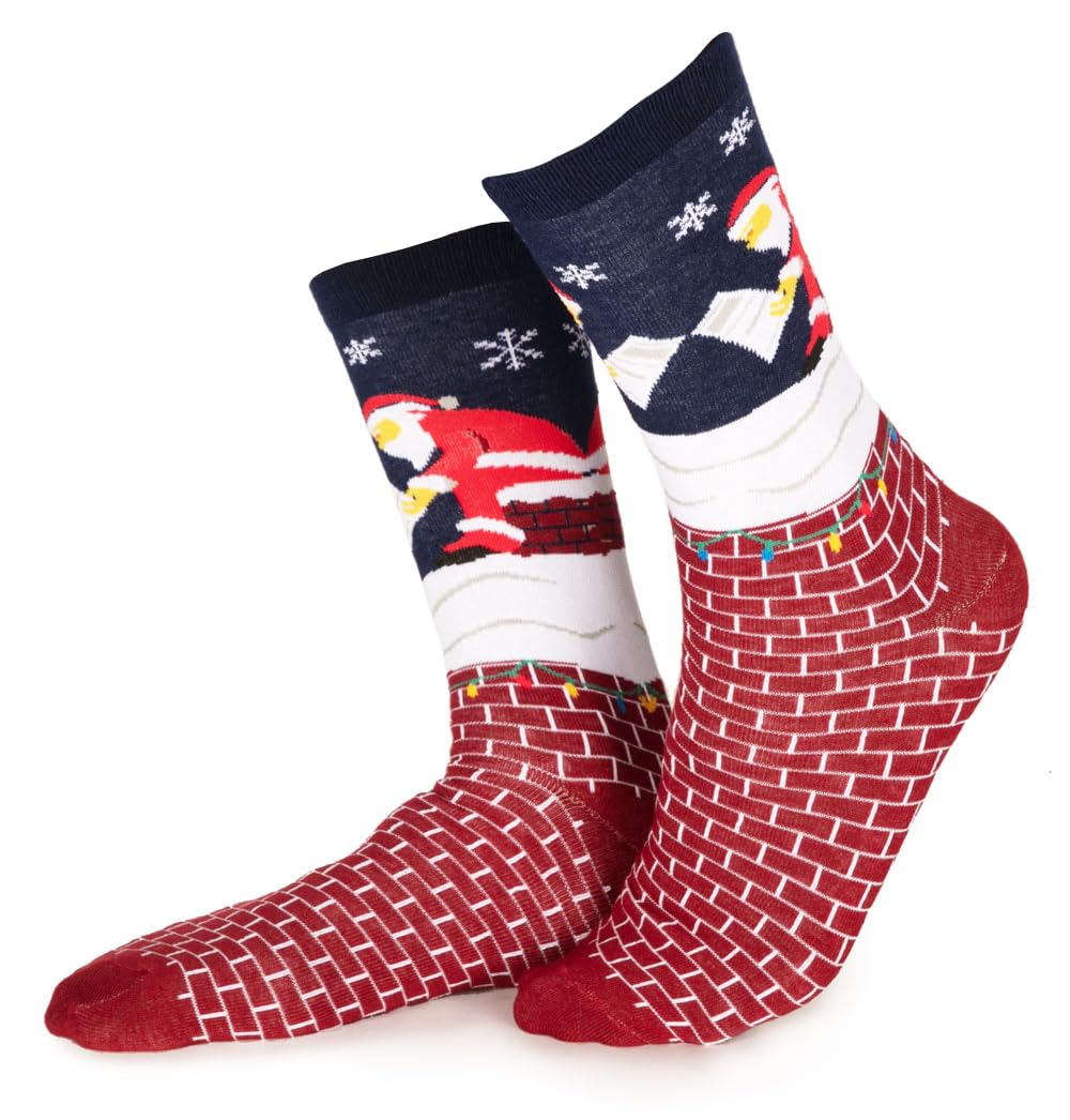 Festive Holiday Themed Socks for Men - Fun Christmas & Valentine's Day Novelty Socks - Perfect Gift for Parties, Office Celebrations & Cozy Winter Wear