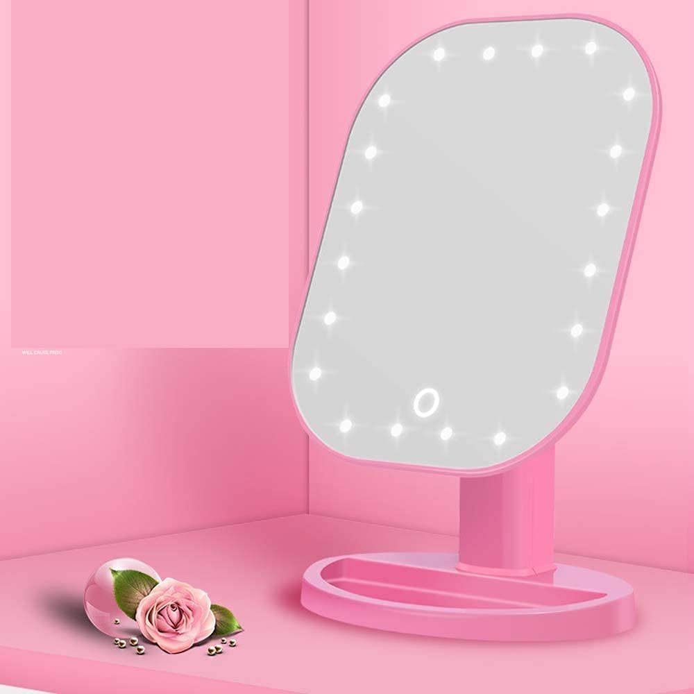 ZBQLKM 10X Magnification LED Makeup Mirror with Touch Screen - 180° Adjustable Rotation, USB Powered Vanity Mirror for Precise Makeup Application (Black) | Perfect for Home Dressing Table, Professional Salon & Travel Beauty Kit