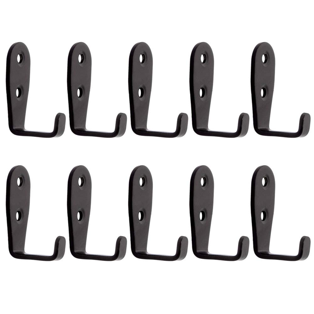 Stainless Steel Heavy Duty Wall Hooks - 10 Pack L-Shape Screw On Hooks for Hanging Coats, Plants, Towels, Keys & Hats | Waterproof Shower Hanger for Bathroom, Kitchen, Garage | Ideal for Home Organization & Space Saving