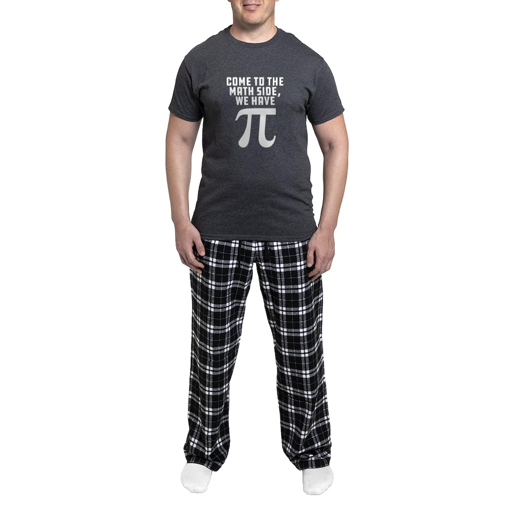 Come To The Math Side Funny Men's Charcoal Pajamas - Novelty Math-Themed Sleepwear for Geeks & Nerds - Perfect for Relaxing, Lounging & Gift Giving