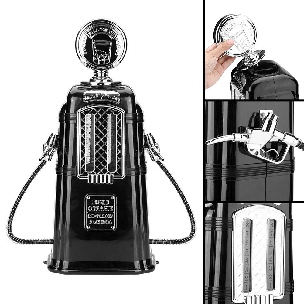 1000cc Double Guns Liquor Pump for Bar, Gas Station & Home Use - Black