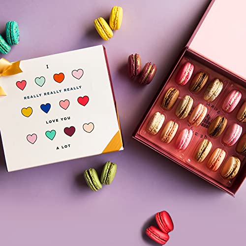 Premium French Macaron Gift Box of 18 - Delicious Assorted Flavors | Gourmet Desserts & Pastries | Corporate Gifts, Wedding Favors, Personalized Presents | Perfect for Holidays, Birthdays & Special Occasions