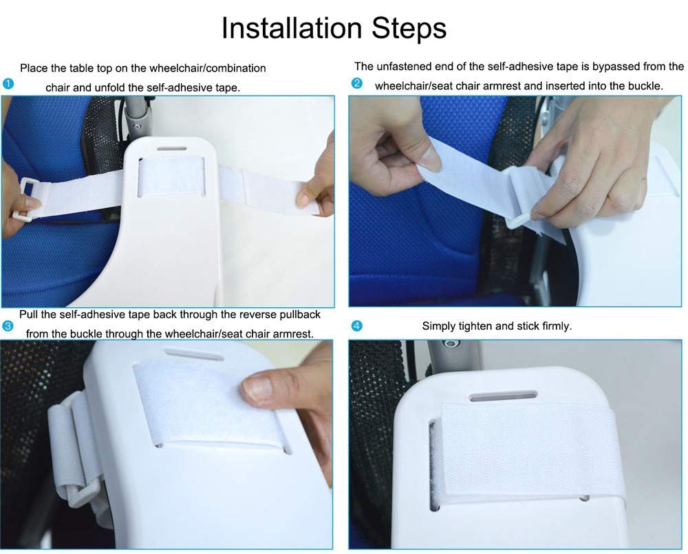 Universal Wheelchair Lap Tray with Cup Holder - Portable Medical Table for Manual & Electric Wheelchairs (Fits 16-20 Inch Chairs, 56-60CM) - Ideal for Dining, Reading & Daily Activities