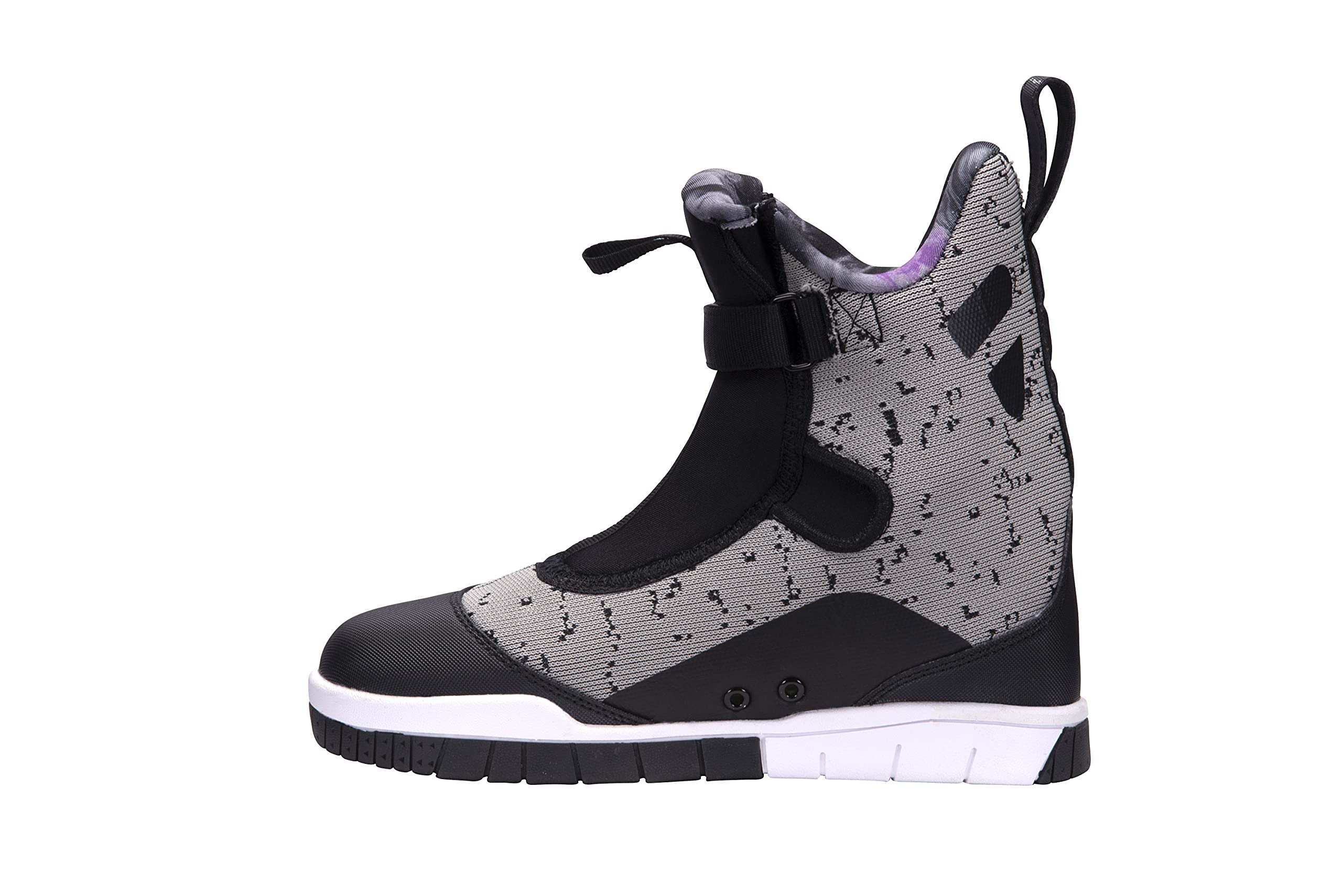 Hyperlite Gooey Men's Wakeboard Bindings - Black/White Size 7 | Comfortable & Secure Fit for Wakeboarding, Water Sports & Boat Rides | Perfect for Beginners & Advanced Riders