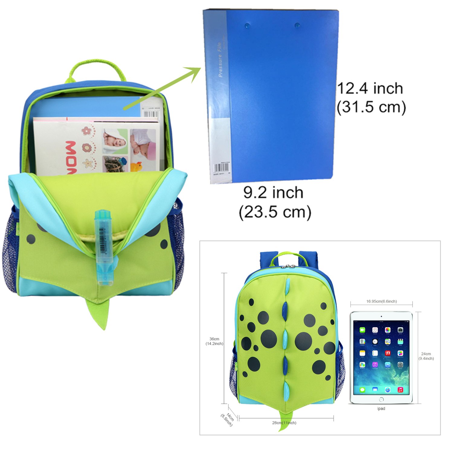 Yodo Toddler Backpack for Boys & Girls - Lightweight Pre-K School Bag with Adjustable Chest Strap & Name Tag - Perfect for Daycare, Preschool & Travel