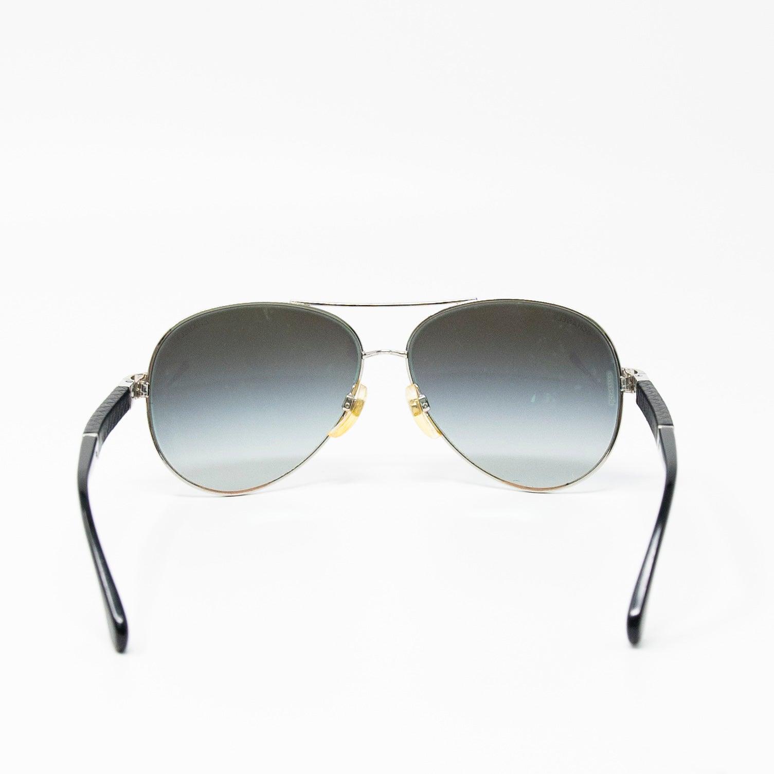 Chanel Black Aviator Sunglasses for Women - Luxury Designer Pilot Shades with UV Protection - Perfect for Driving, Travel & Fashion Accessories