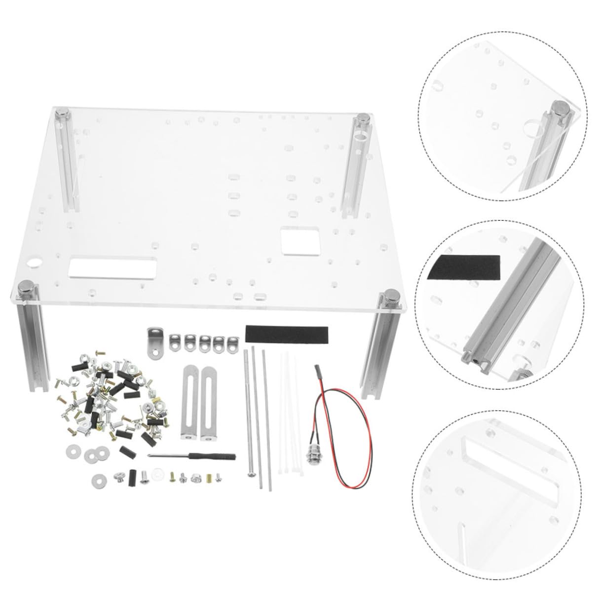 Mikikit Open Air Computer Case - ATX Mid Tower Chassis with Space-Saving Layout for GPU & Storage | Perfect for Gaming PC Builds & Crypto Mining Rigs