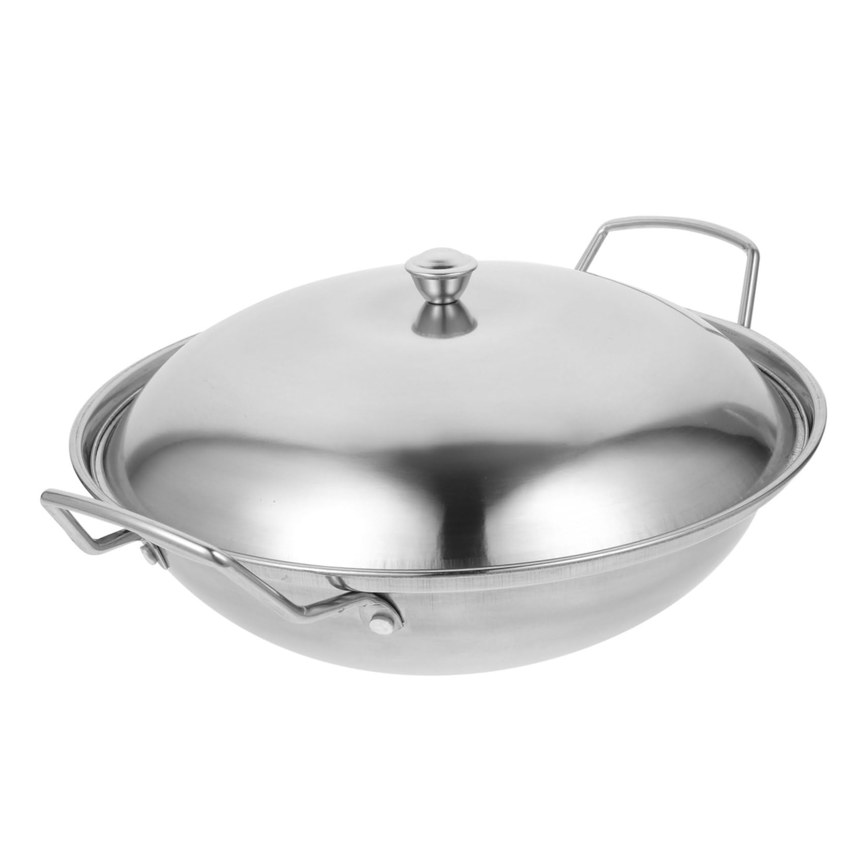 Hemoton 10-Piece Stainless Steel Cookware Set with Lids - Stockpot, Wok, Frying Pan, Sauce Pan & Egg Pan - Oven Safe & Anti-Spill Design for Professional & Home Kitchen Cooking, Stir-Frying, Boiling & Baking