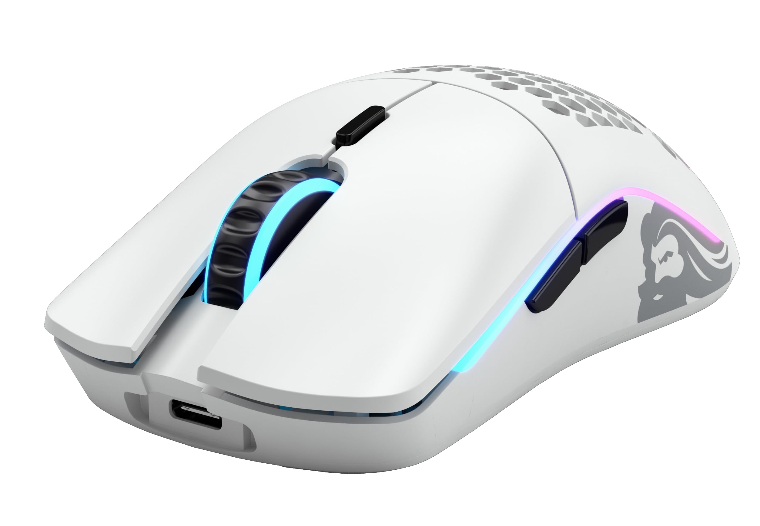 Glorious Model O- Wireless Gaming Mouse (Matte White) - Ultra Lightweight 65g, Honeycomb Design, RGB Lighting, Ambidextrous, 2.4GHz Lag-Free Wireless, 71-Hour Battery Life - Perfect for FPS, MOBA & Esports Gaming