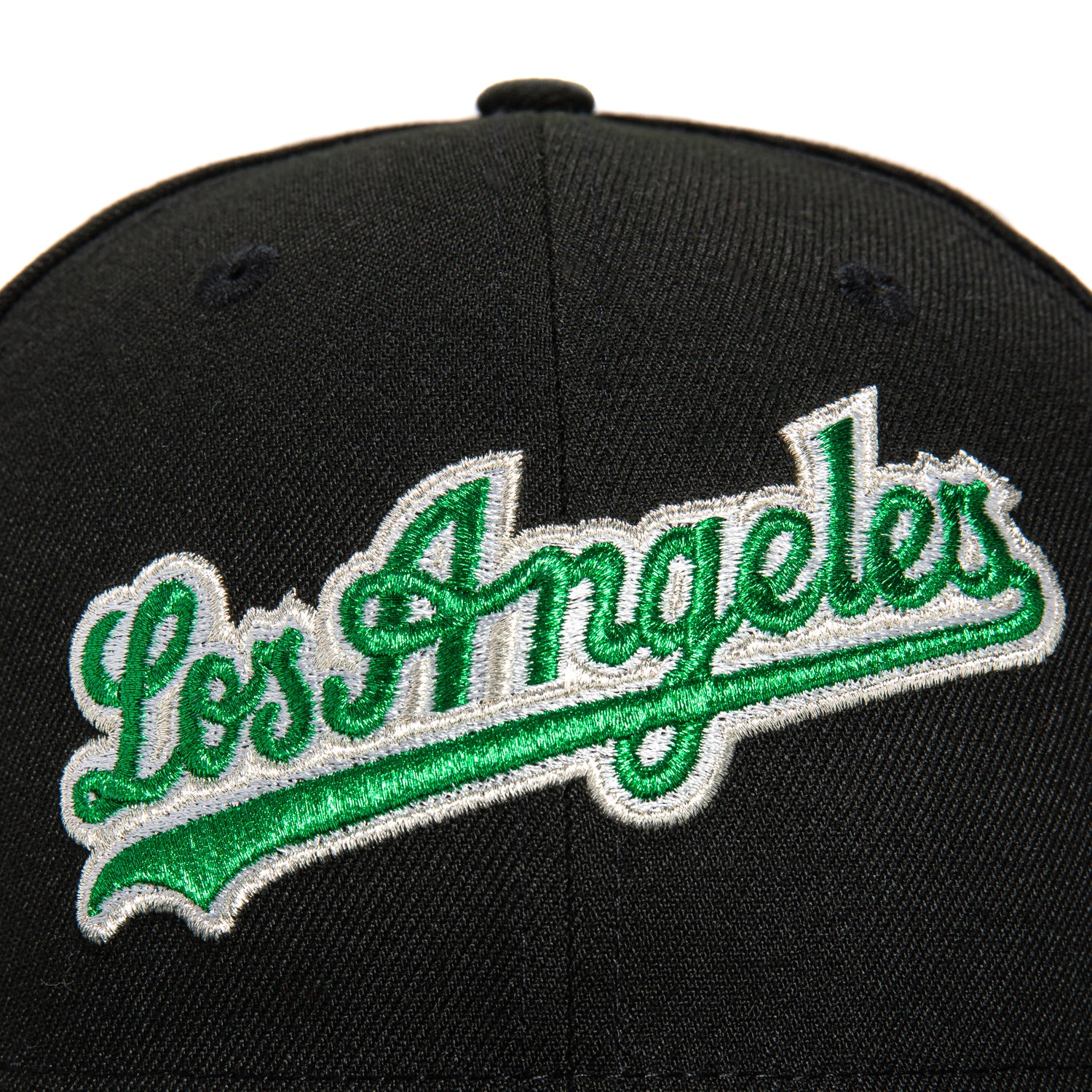 New Era 59Fifty Los Angeles Dodgers 50th Anniversary Snapback Hat with Stadium Patch - Black/Kelly Green/Metallic Silver - Official MLB Baseball Cap for Fans & Streetwear Fashion