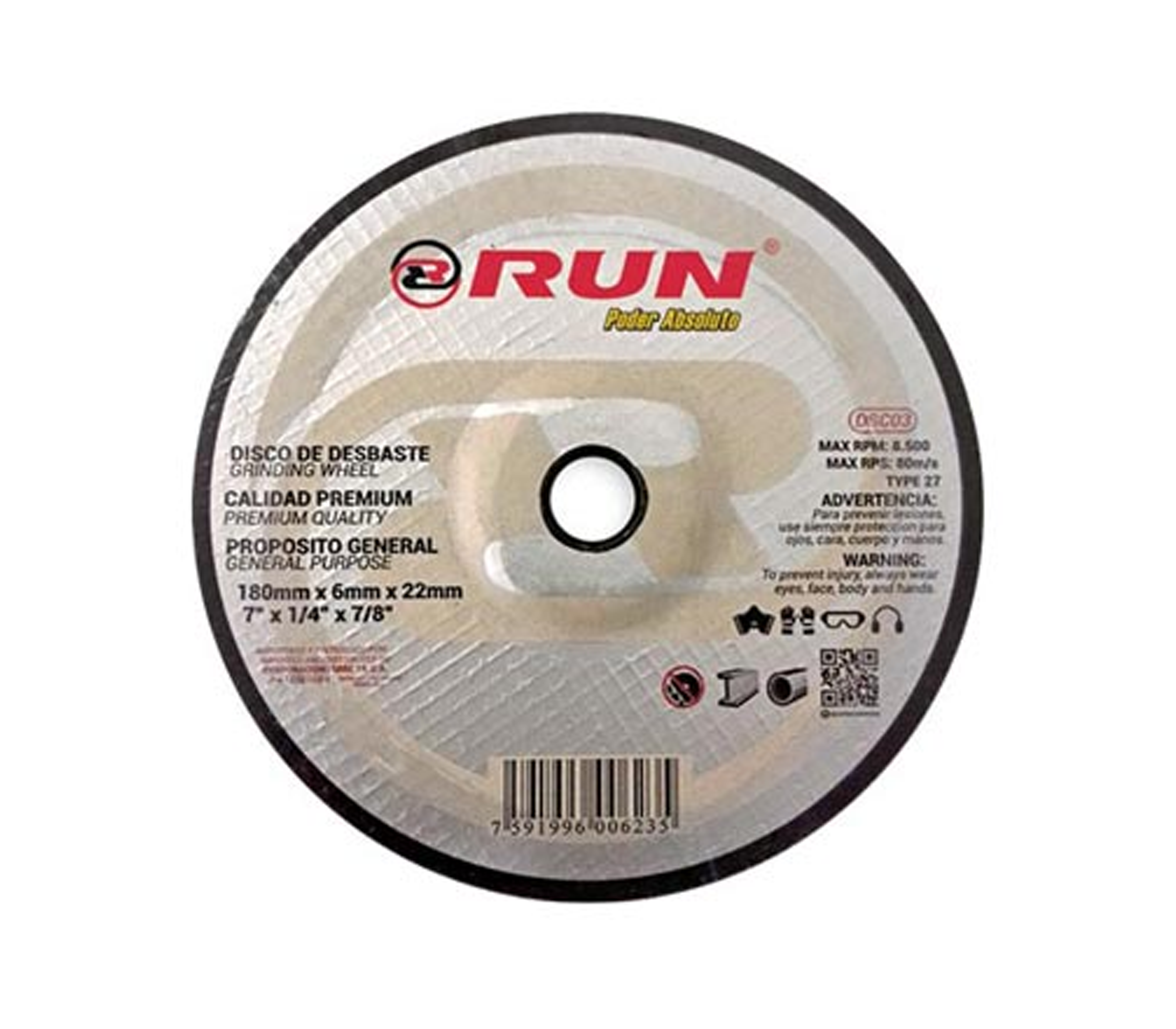 Metal Grinding Disc for Angle Grinder - High Performance Abrasive Wheel for Cutting, Grinding & Polishing Metal, Stone & Concrete - Perfect for DIY, Construction & Metalworking Projects