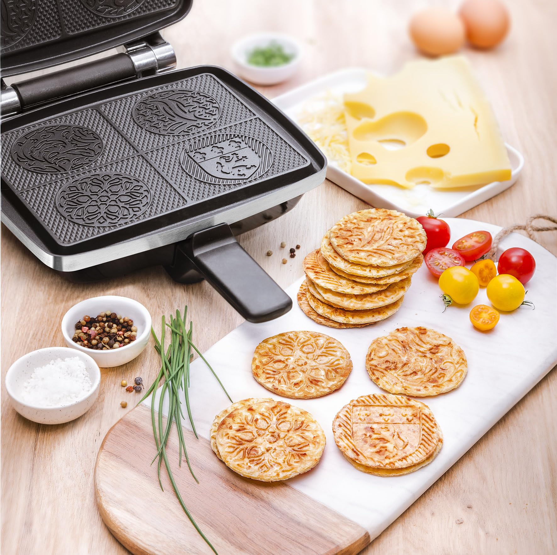 LAGRANGE 030242 Waffle Maker Replacement Plates - Aluminum Non-Stick Waffle Iron Plates for Easy Breakfast & Dessert Making - Perfect for Belgian Waffles, Pancakes, and Sandwiches