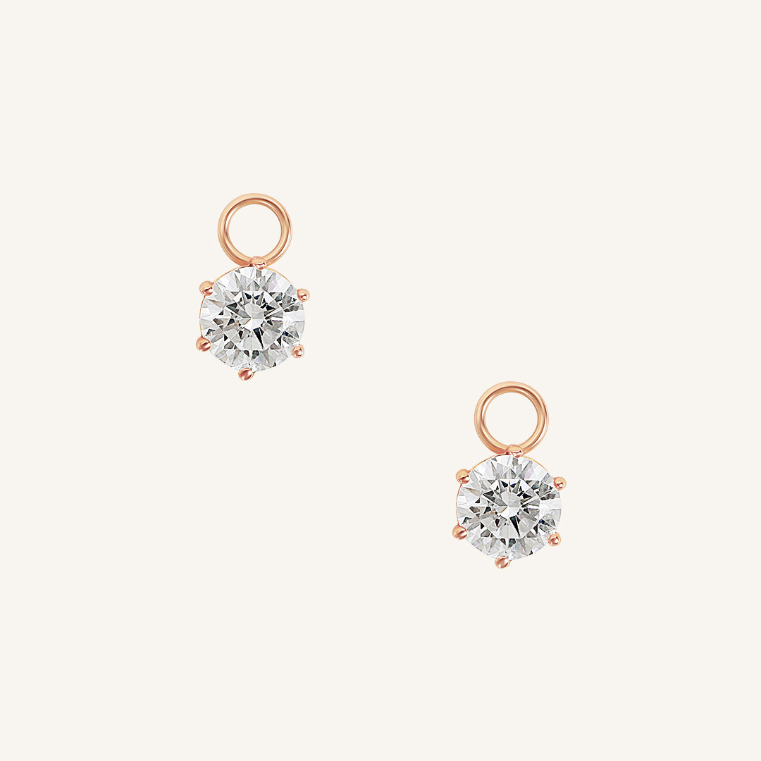 Grace Hoop Charm Earrings (Set of 2) - Sterling Silver Dainty Hoops for Women - Perfect for Everyday Wear & Special Occasions