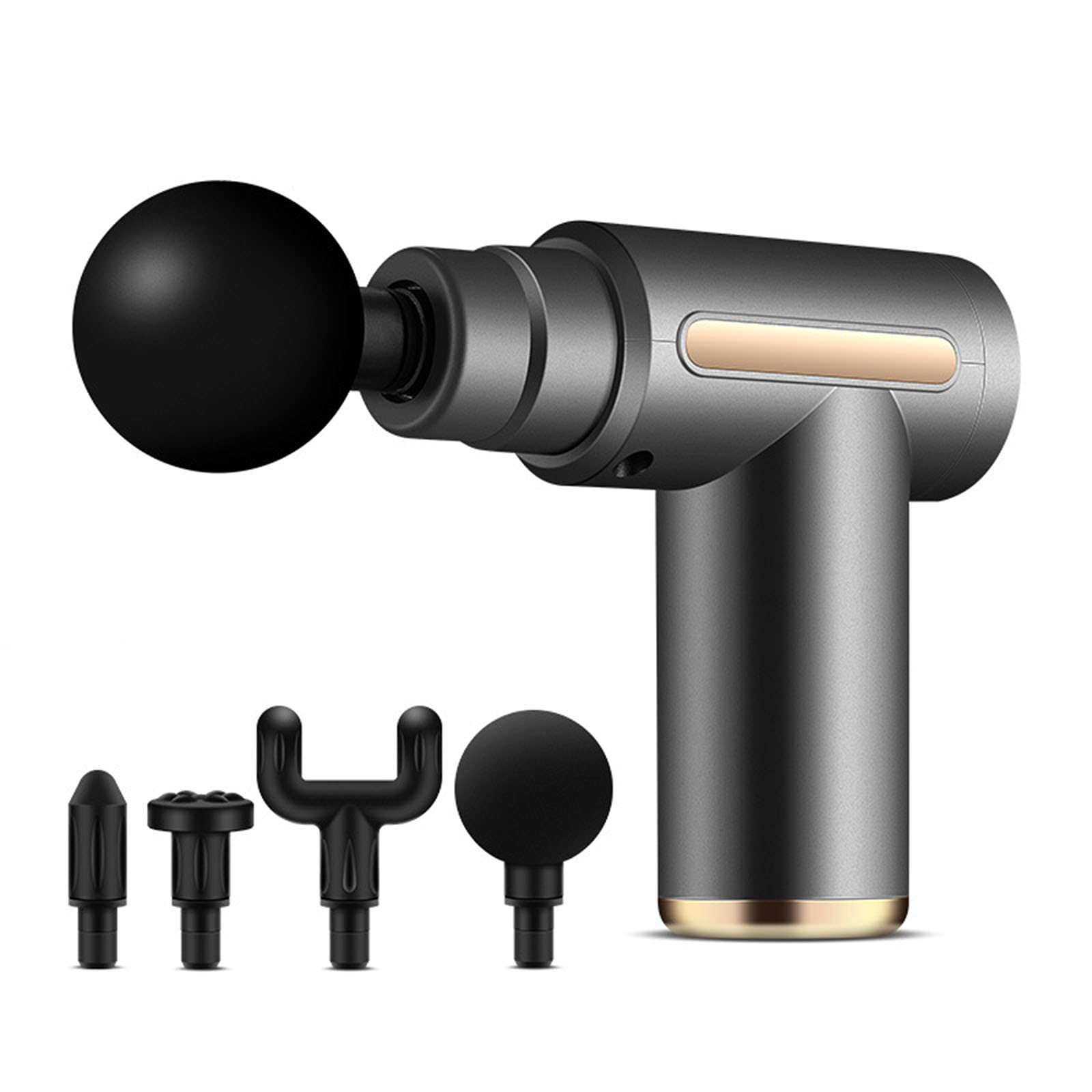 ZXD Mini Portable USB Rechargeable Electric Massage Gun - Deep Tissue Muscle Relaxation for Athletes, Fitness & Office Workers | Handheld Percussion Massager for Post-Workout Recovery, Pain Relief & Muscle Soreness | Perfect for Gym, Home, Travel & Workplace Use (Black with Button Control) | Great for Sports Recovery, Back Pain Relief & Stress Management | Ideal Gift for Runners, Yoga Lovers & Busy Professionals