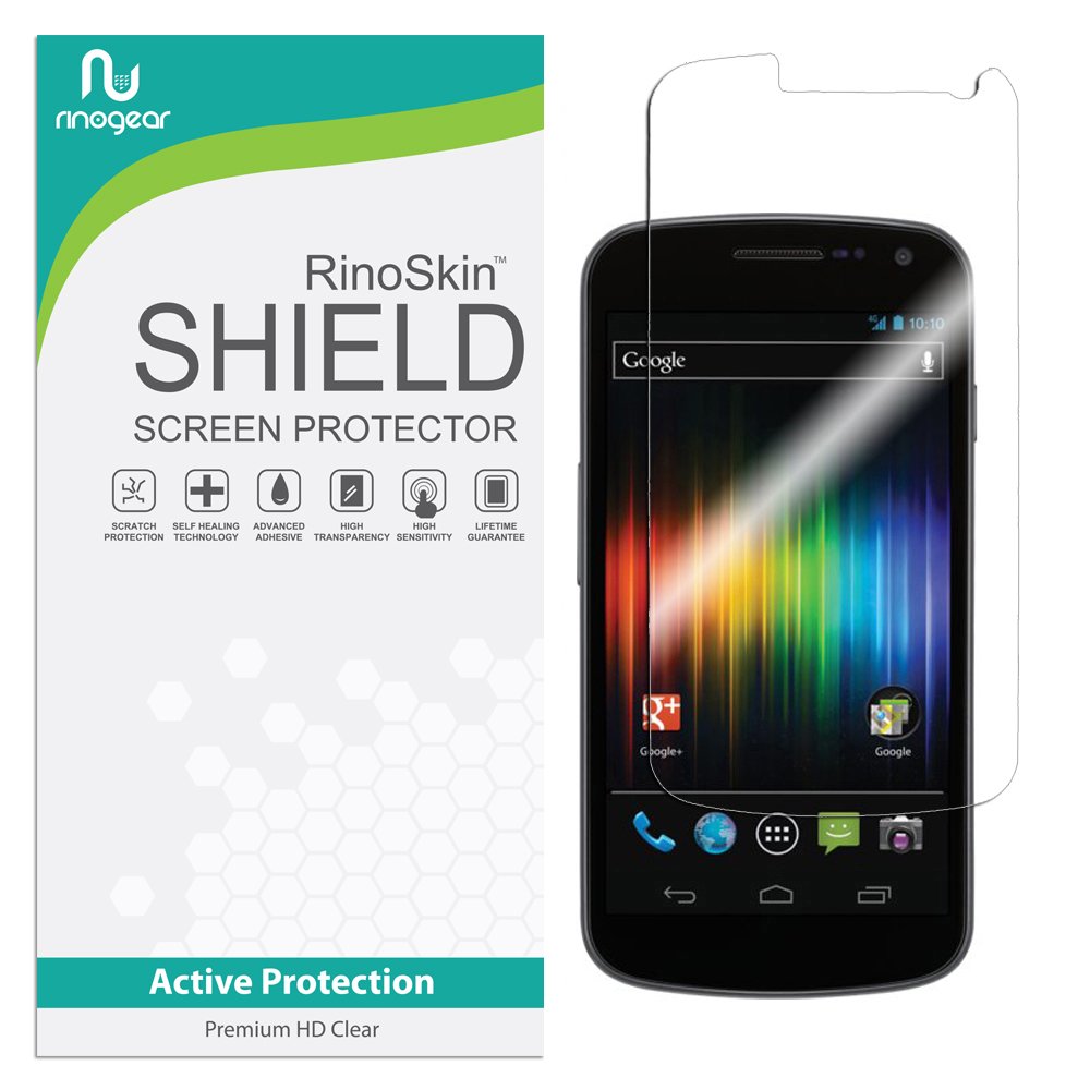 RinoGear Flexible Clear TPU Screen Protector for Samsung Galaxy Nexus CDMA - Case Friendly, Full Coverage Protection - Perfect for Daily Use, Gaming, and Outdoor Activities