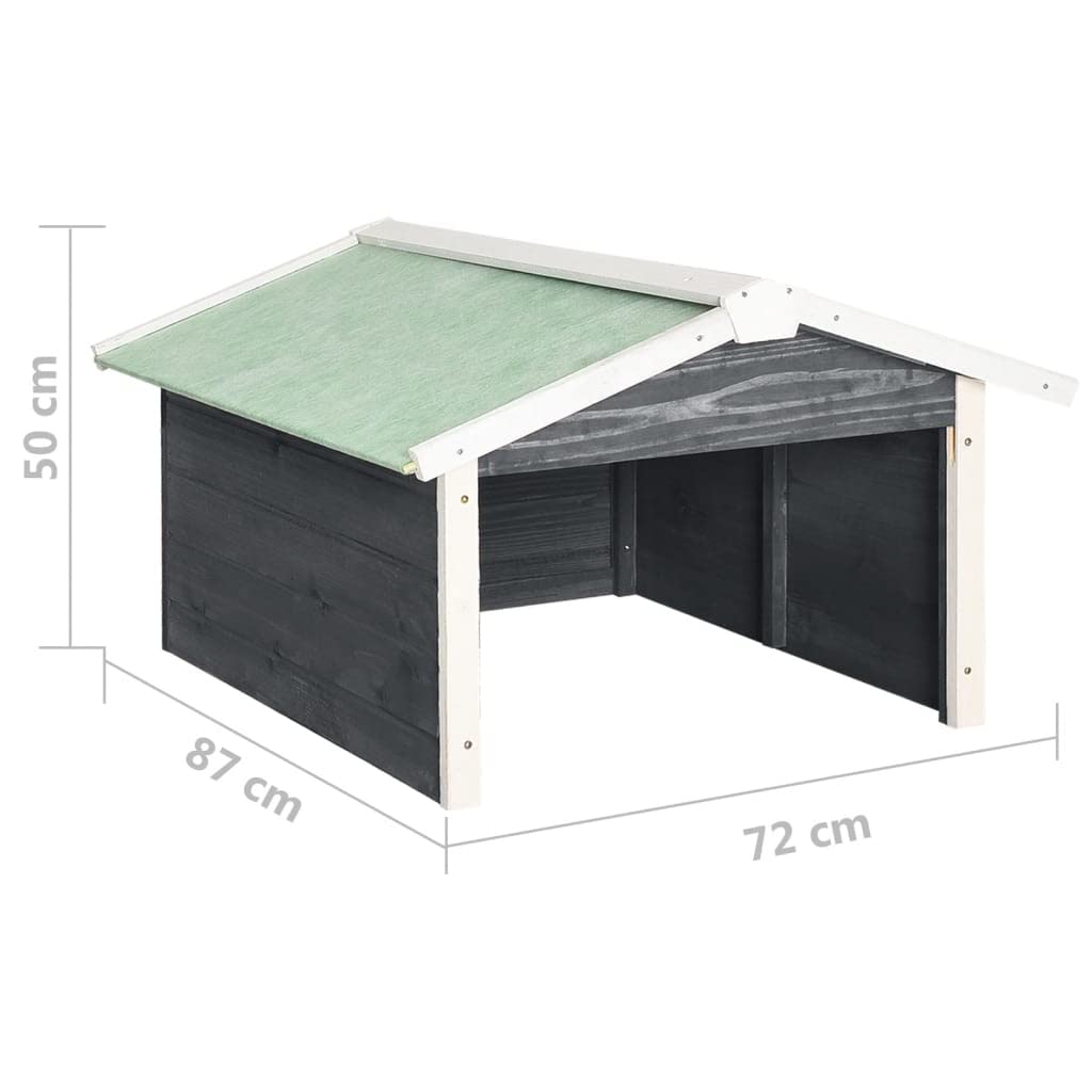 Outdoor Storage Shed for Lawn Mower & Robotic Mower - 28.3x34.3x19.7 Inch Portable Wooden Garage Shelter - Durable Firwood Construction - Perfect for Backyard, Garden & Patio Equipment Storage