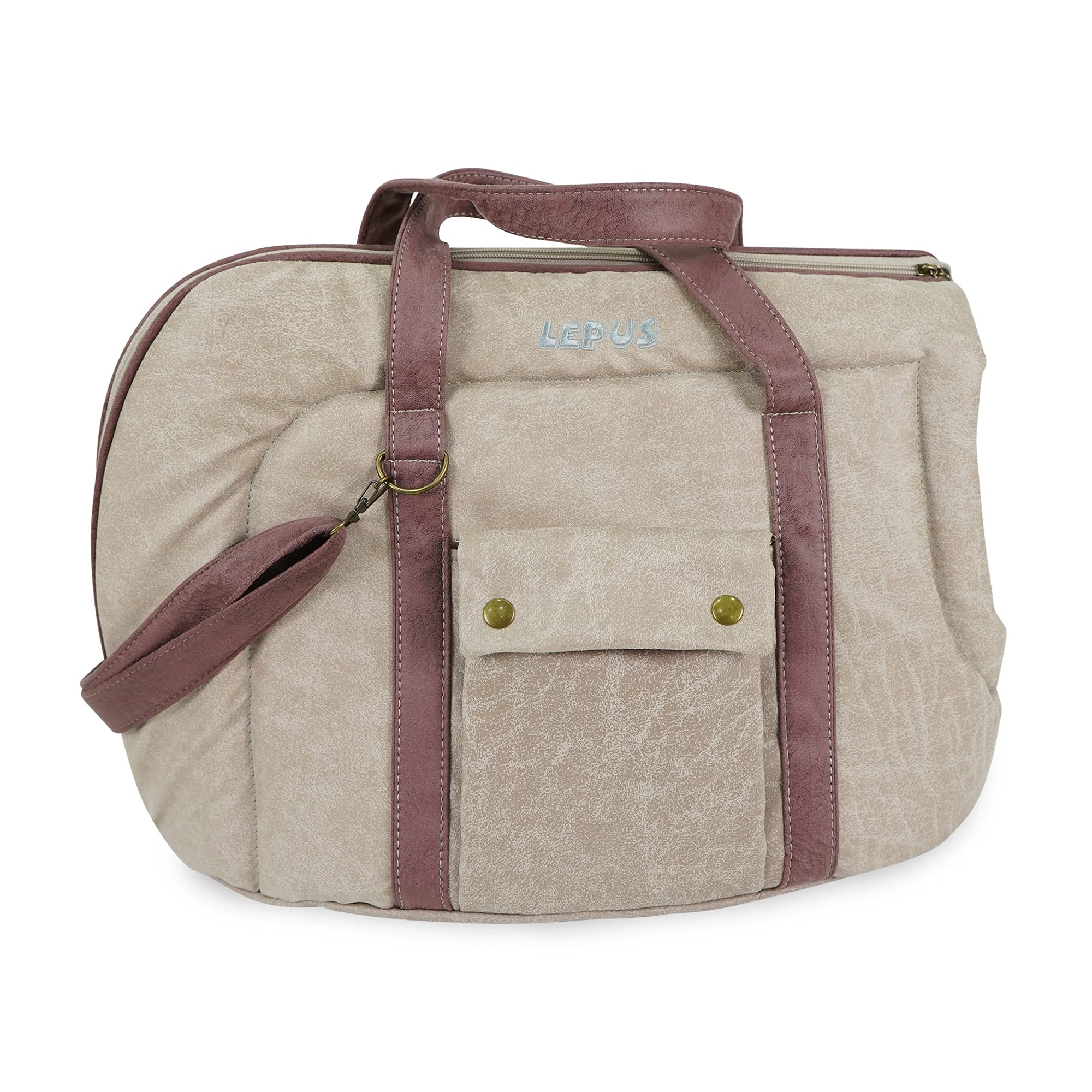 SUSSEXHOME Small Pet Carrier for Dogs & Cats - Washable Semi-Open Travel Tote Bag with Adjustable Strap (9.8