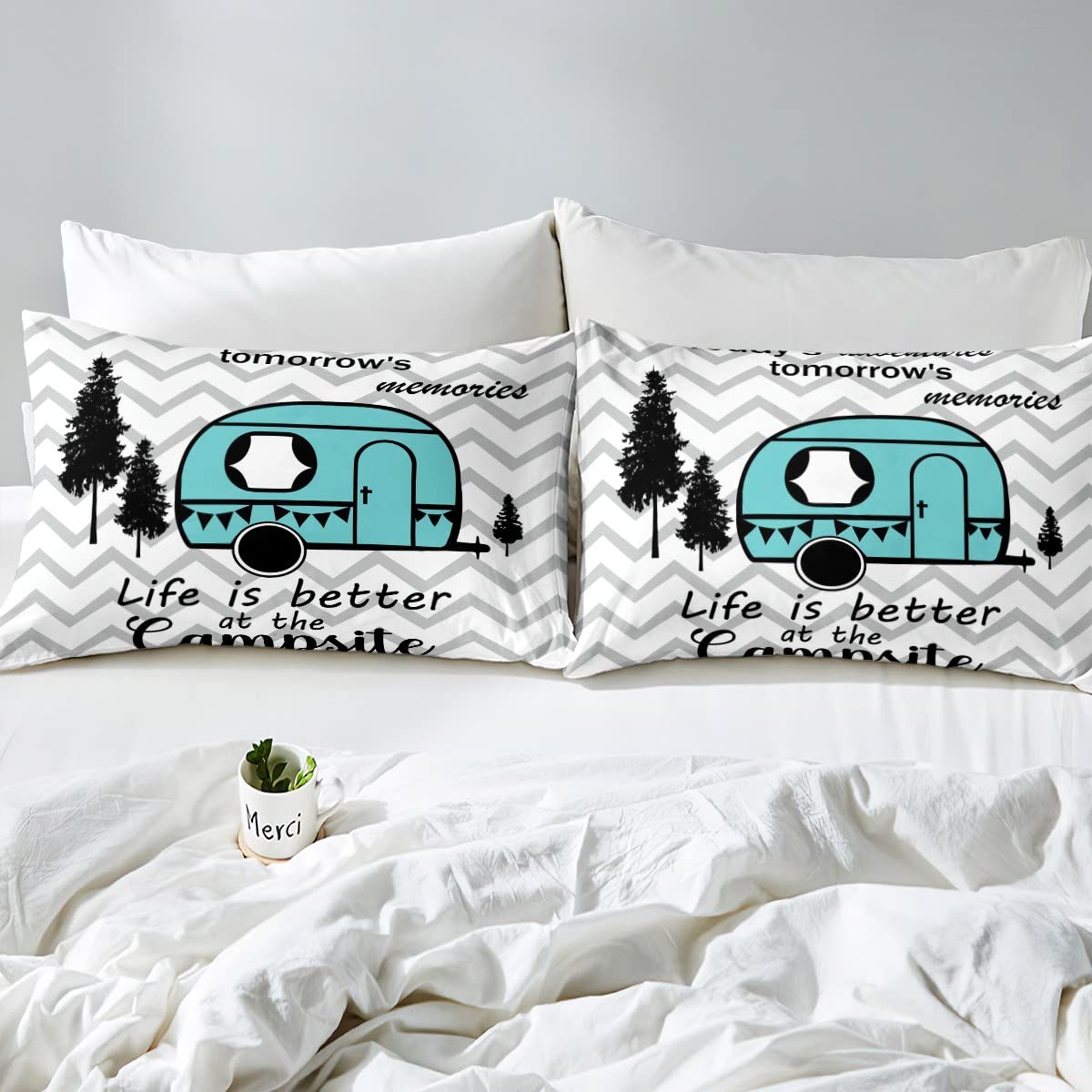 **Retro Rustic Farmhouse Camping Sheet Set - Full Size Kids Bedding with Old Barn Door Sketch Design - Perfect for Cabin Decor, Camper Bedroom & Cozy Farmhouse Style**