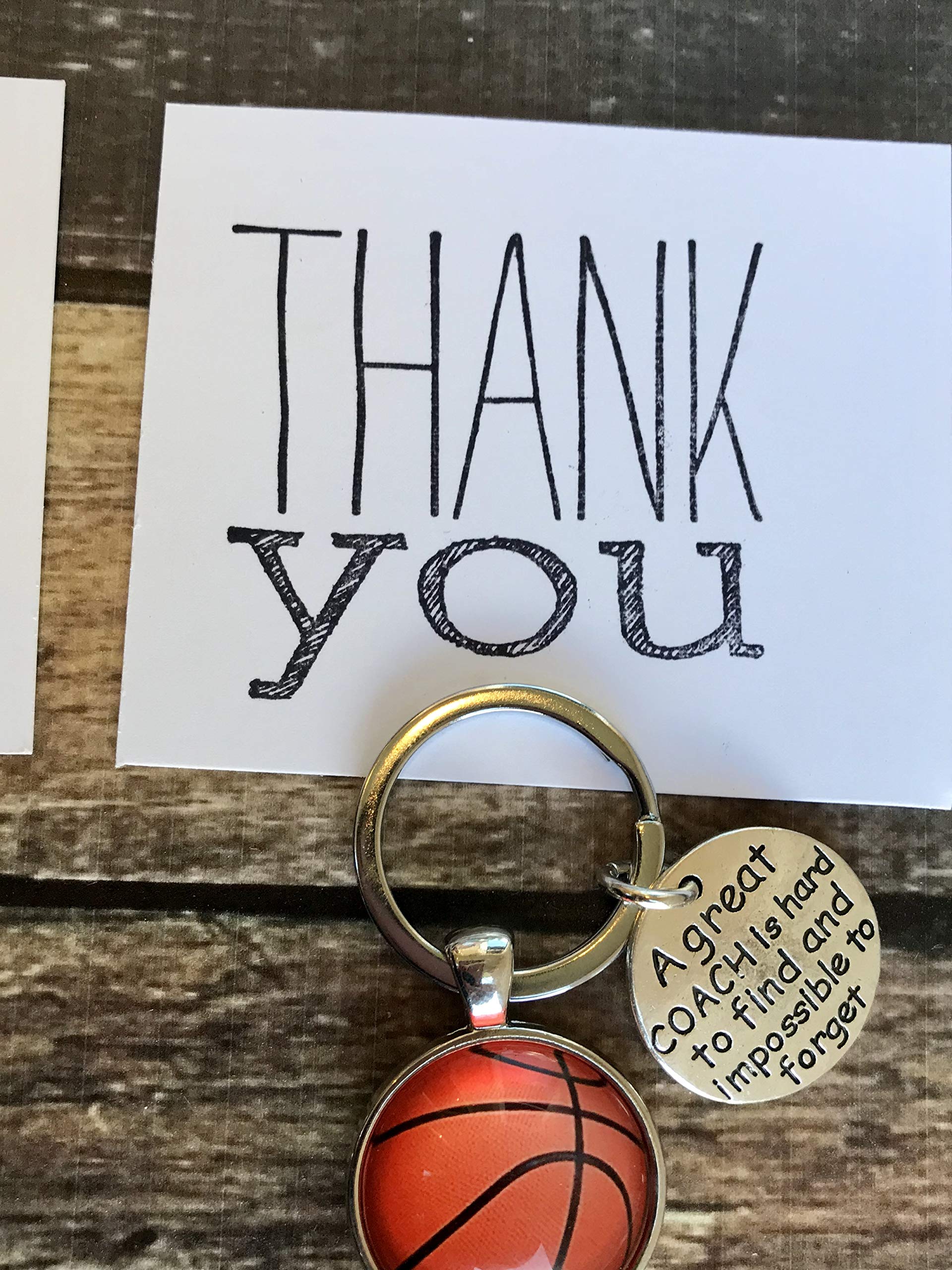 Basketball Coach Keychain Pack of 3 - Silver Minimalist Gift for Coaches & Fans - Perfect for Team Appreciation & Gifts