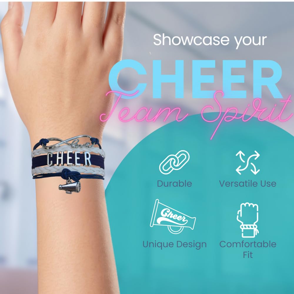 Infinity Collection Cheerleading Bracelets - Stylish Team Spirit Wristbands for Cheerleaders, Dancers & Sports Fans - Perfect for Games, Competitions & School Events