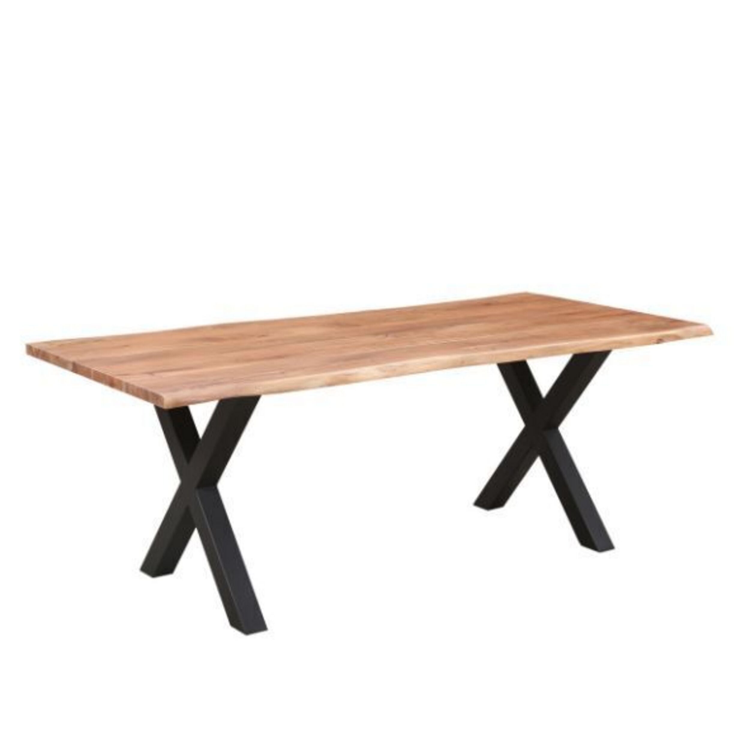 Acacia Live Edge Solid Wood Dining Table 180cm - Rustic Farmhouse Style for Dining Room & Kitchen | Natural Wooden Table for Home Decor
