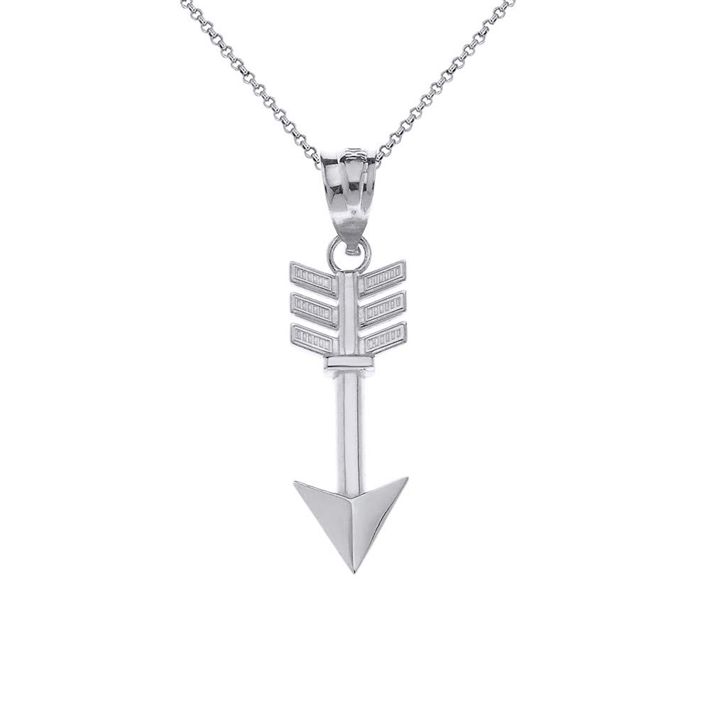Sterling Silver Indian Arrowhead Charm Pendant Necklace for Women - Handmade Native American Jewelry - Perfect for Boho, Festival, and Everyday Wear