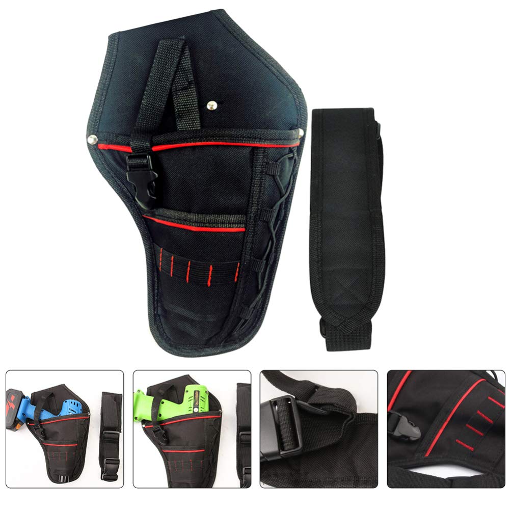 1pc Electric Drill Belt Bag - Portable Tool Pouch for Electric Wrench & Drill Accessories - Durable Waist Tool Carrier for Electricians & DIY Projects - Perfect for Construction, Home Repair & Workshop Use