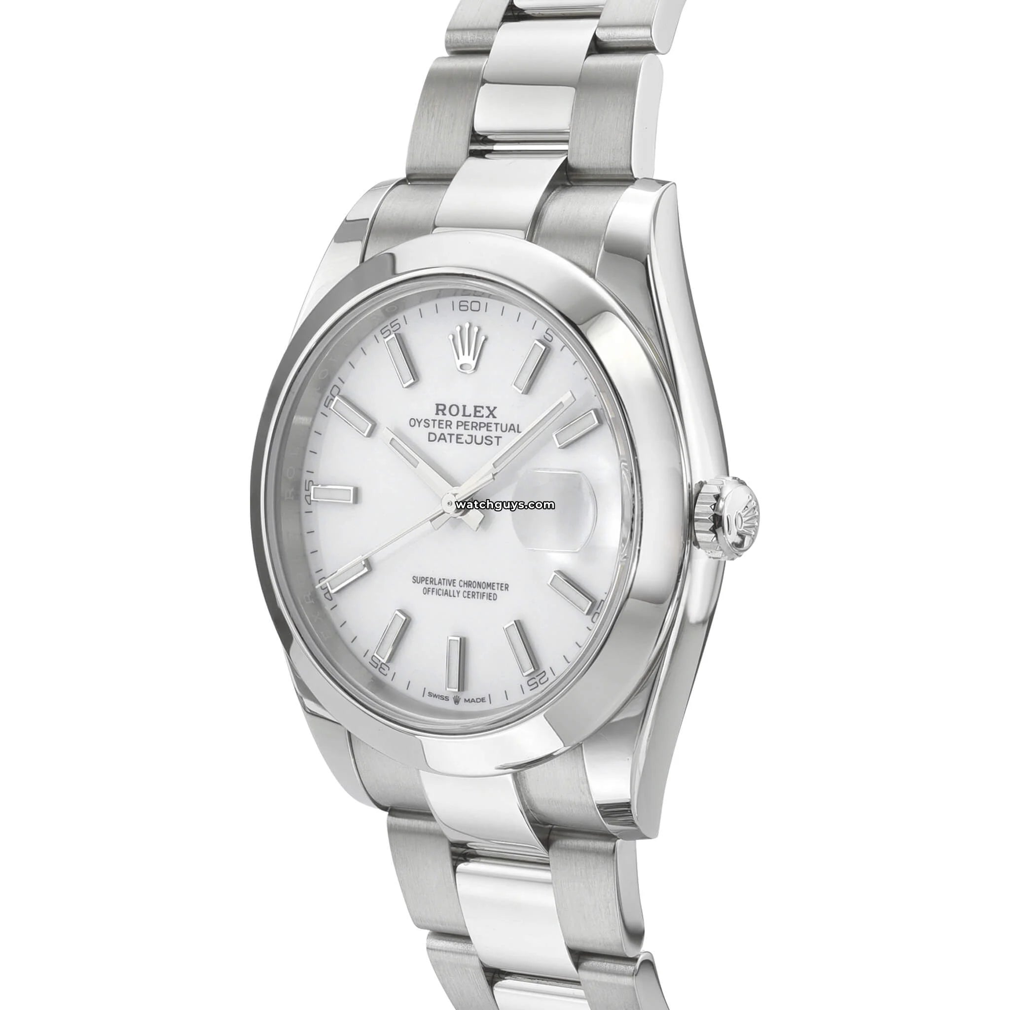 Rolex Datejust 126300 Stainless Steel Watch with White Dial - Perfect for Business, Formal Events & Luxury Gift Giving