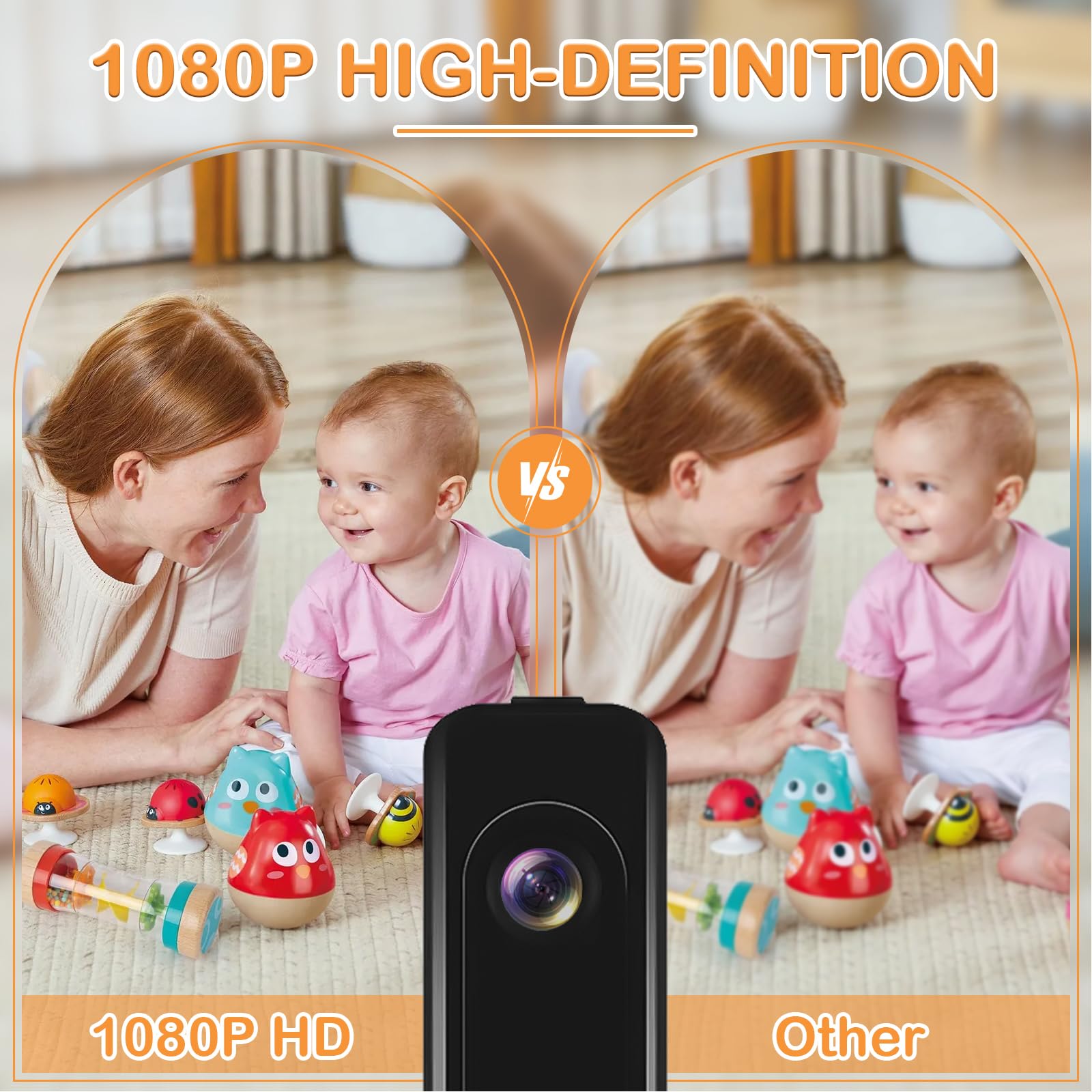 1080P HD Body Camera with Loop Recording - Mini Wearable Pocket Camera for Meetings, Travel & Outdoor Activities - No WiFi Needed Portable Video Recorder for Security, Evidence & Vlogging