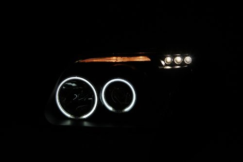 Anzo USA 111132 Ford Explorer Projector Headlight Assembly - 1PC Black Clear Amber LED Headlights (Pair) - Perfect for Off-Roading & Night Driving Upgrades