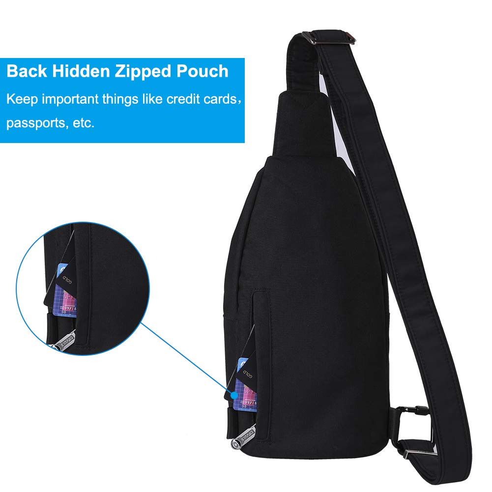 Waterfly Small Crossbody Sling Backpack - Anti-Theft Travel Shoulder Bag for Men & Women | Perfect for Hiking, Commuting & Daily Use