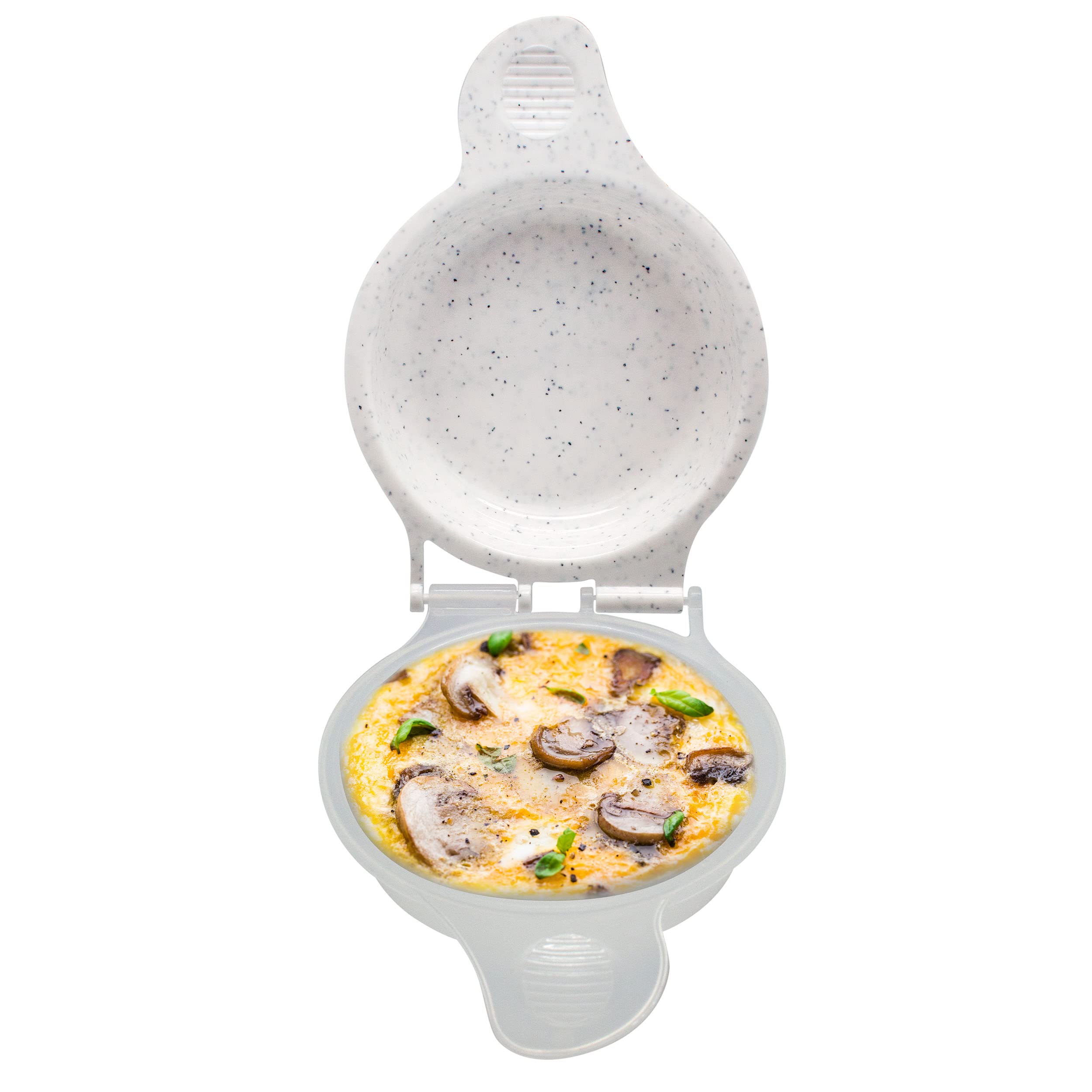 GOOD LIVING Microwave Egg Muffin Breakfast Sandwich Pan - Quick 1-Minute Egg Cooker for Easy Breakfast, 1-Pack | Perfect for Busy Mornings, Meal Prep & Healthy On-the-Go Breakfasts