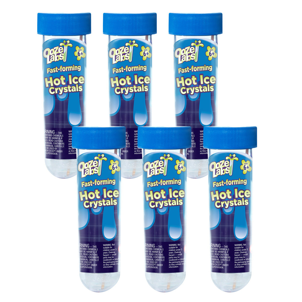 Ooze Labs 2: Hot Ice Crystals Science Kit - Bundle of 6 for Kids STEM Experiments | Fun Learning Activity for Home & Classroom Science Projects