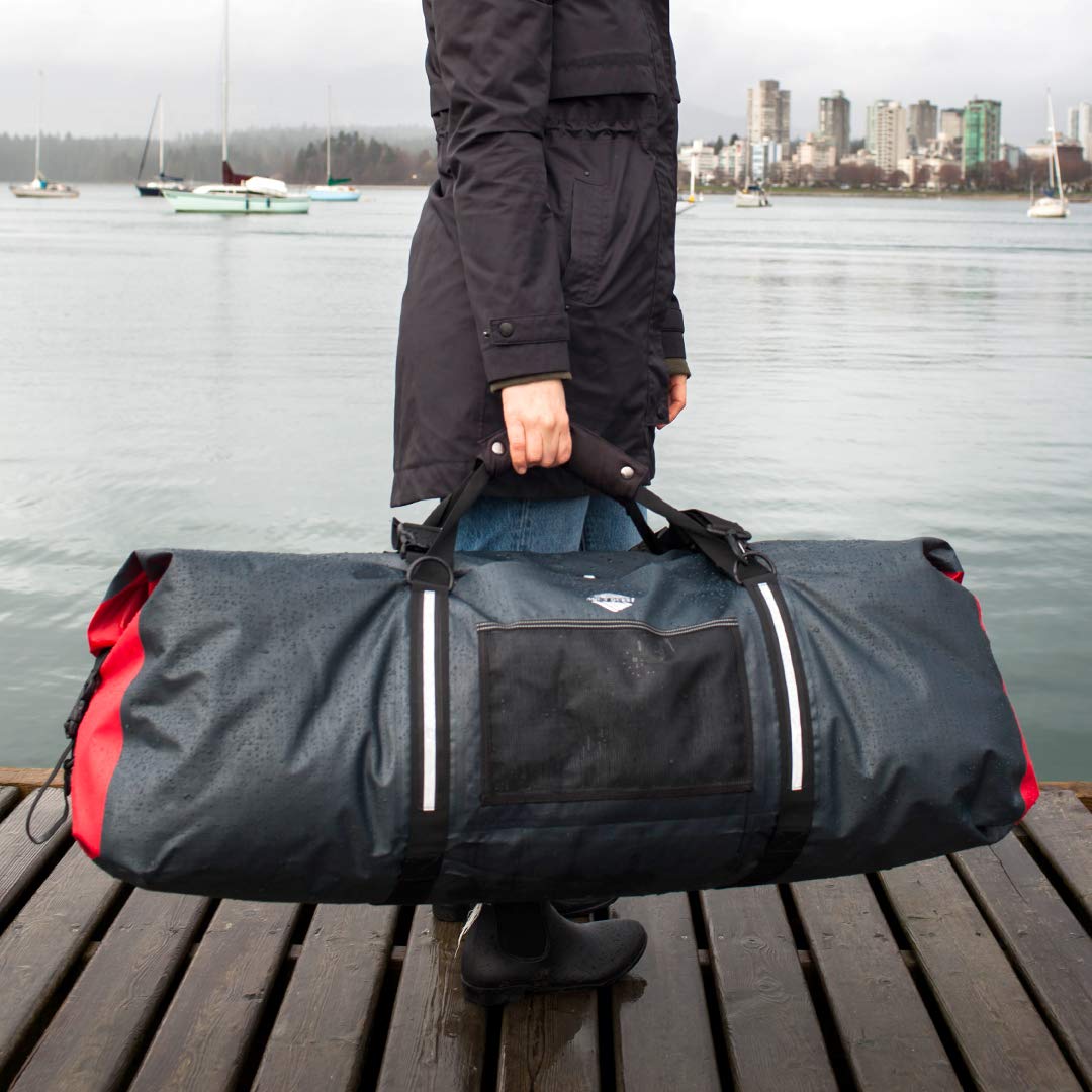 AquaQuest White Water Duffel - 100% Waterproof Heavy Duty Dry Bag for Travel, Sports, Motorcycle, Boat & Fishing - 50L/75L/100L Sizes - Durable & Comfortable Gear for Outdoor Adventures, Camping & Water Activities
