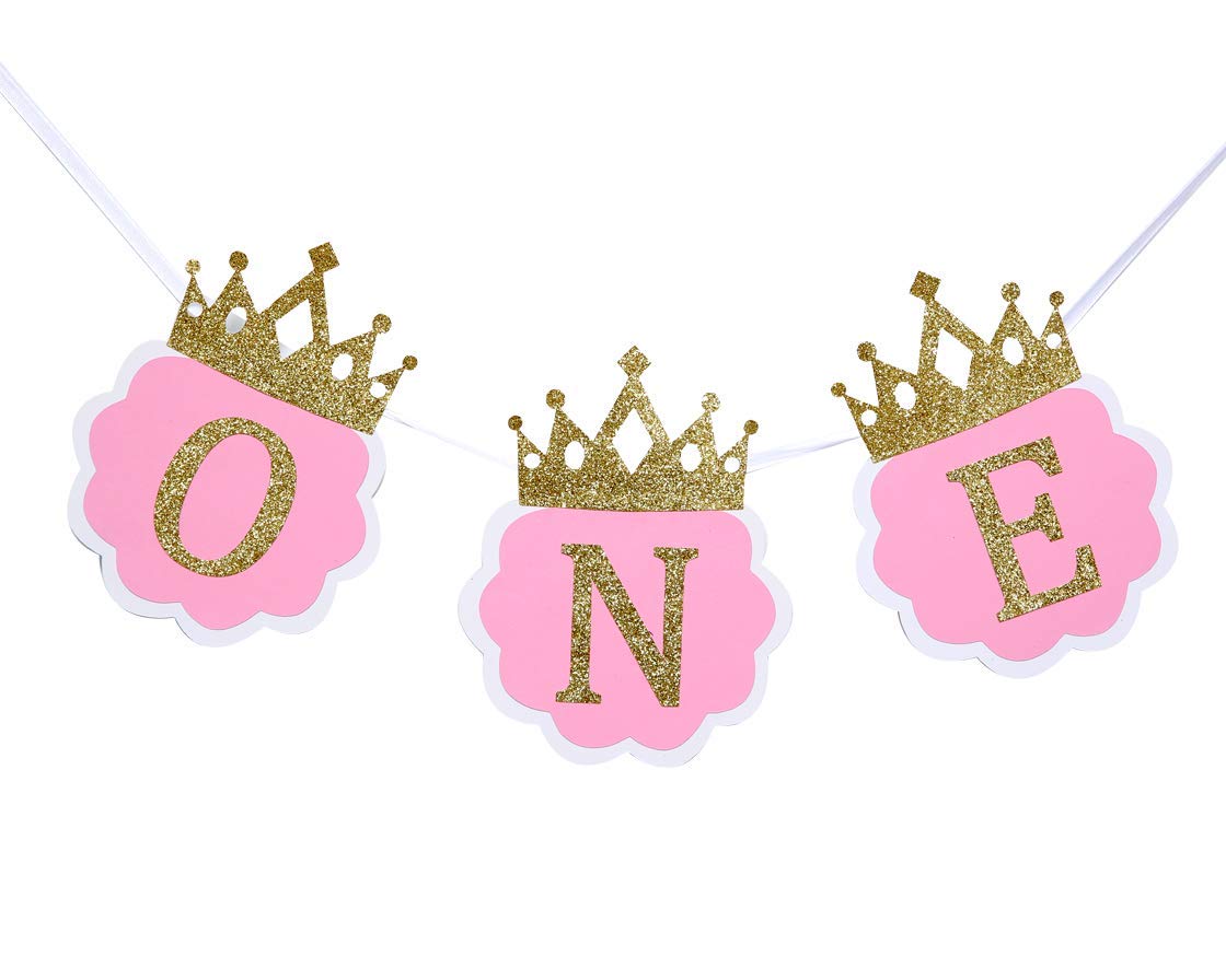 Pink Tutu Highchair Banner for Baby Girl's 1st Birthday Party - Princess Theme Cake Smash Photo Booth Backdrop & Decorations | Perfect for Princess-Themed First Birthday Celebrations, Photoshoots, and Special Memories