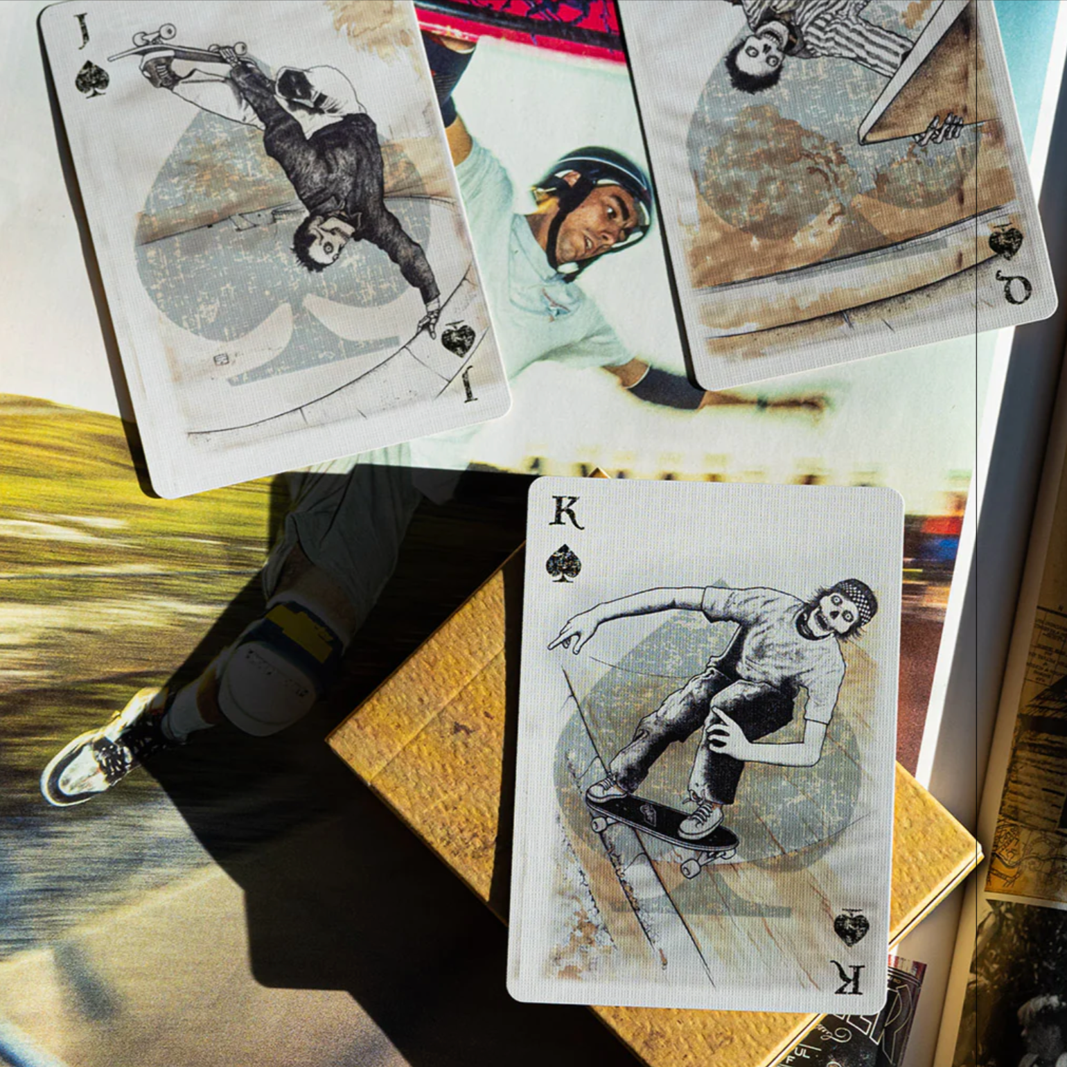 Lance Mountain Skating Skeletons Playing Cards - Premium Deck for Skateboarders, Collectors & Card Game Lovers - Perfect for Parties, Gifts & Game Nights